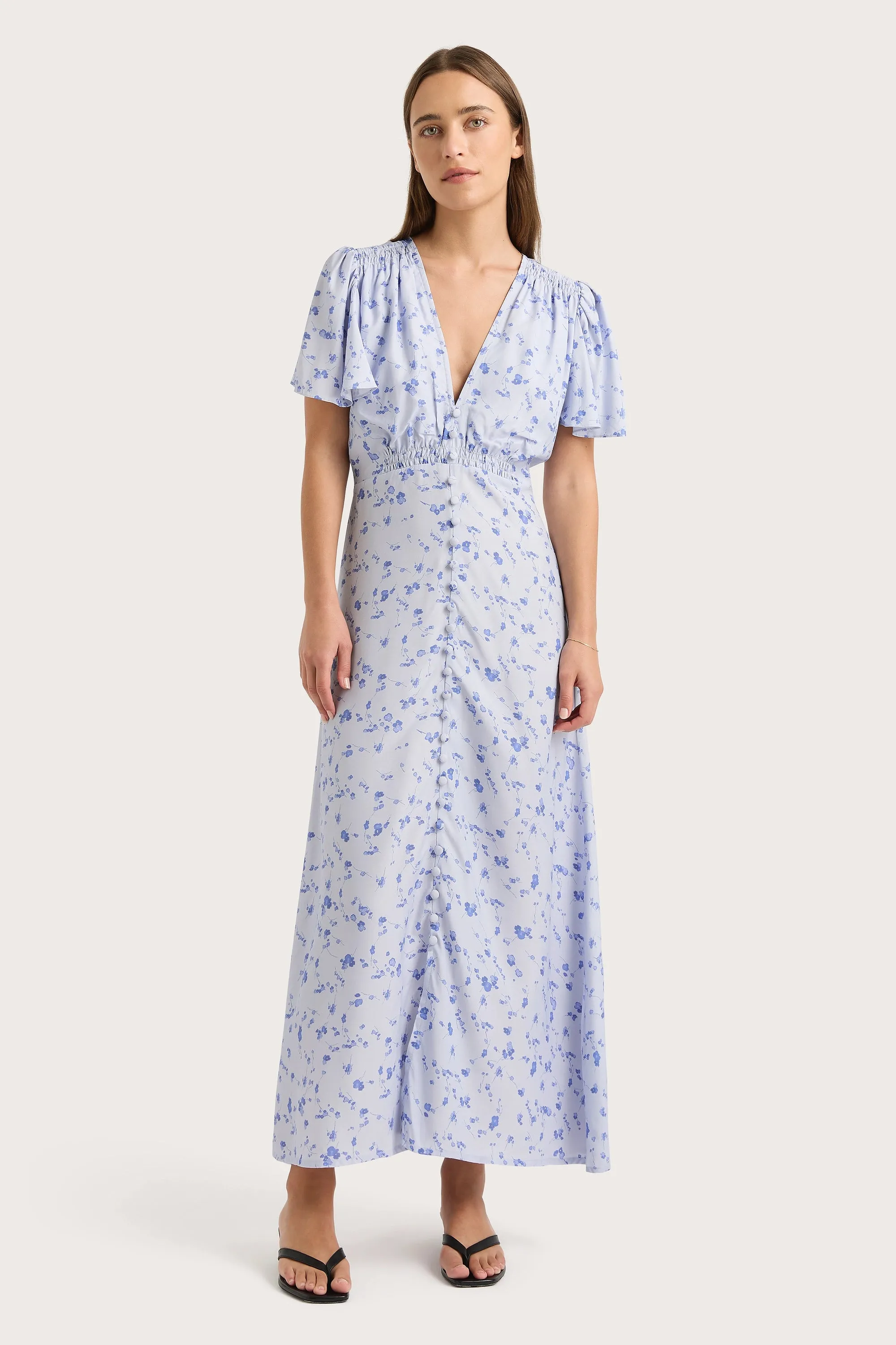 Tae Midi Dress Blossom Blue sold by Faithfull the Brand