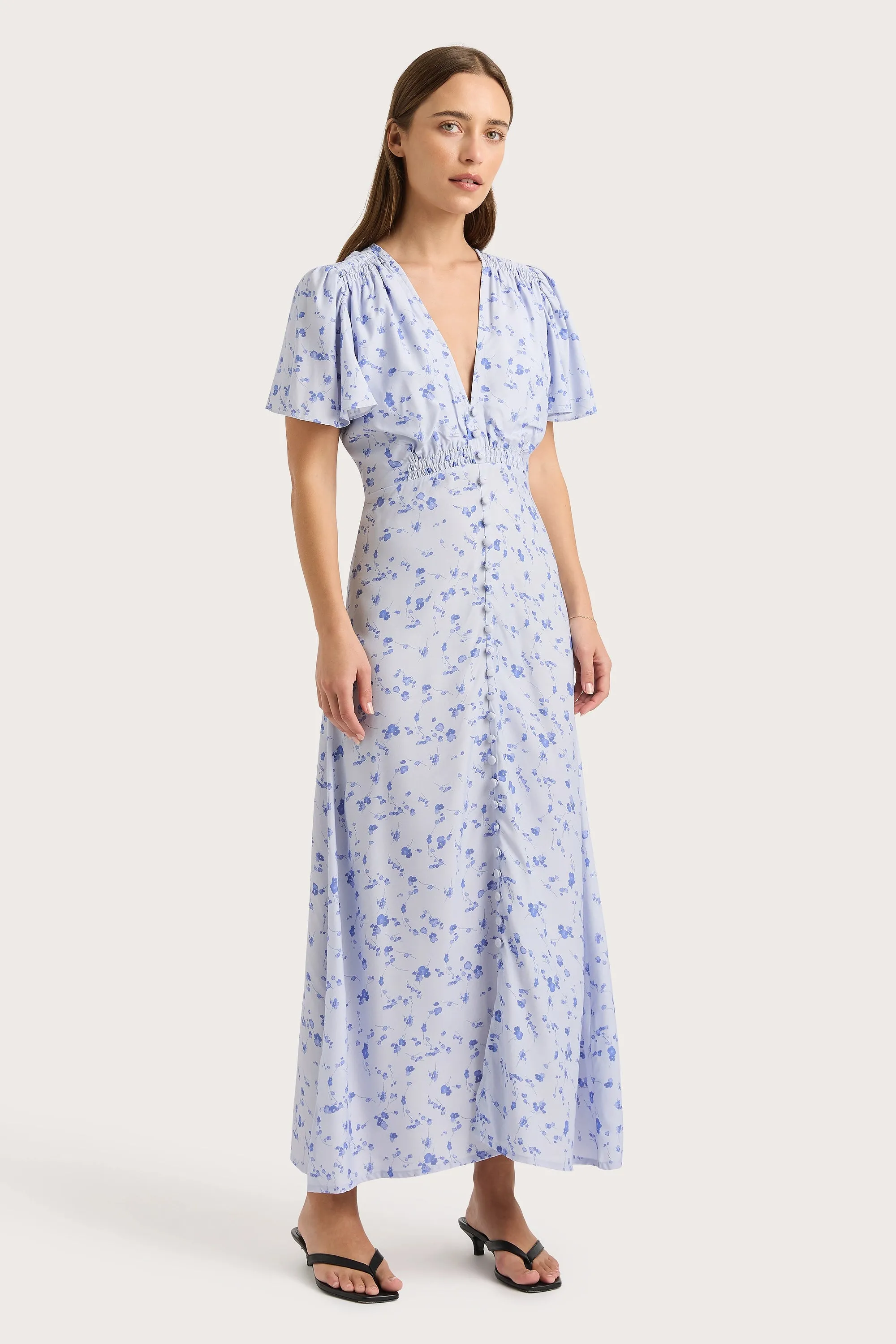 Tae Midi Dress Blossom Blue sold by Faithfull the Brand product image thumbnail 4