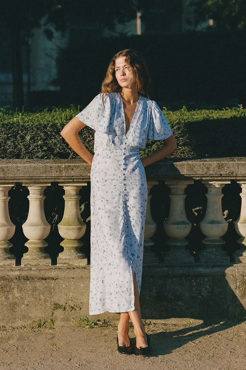 Tae Midi Dress Blossom Blue sold by Faithfull the Brand product image thumbnail 2