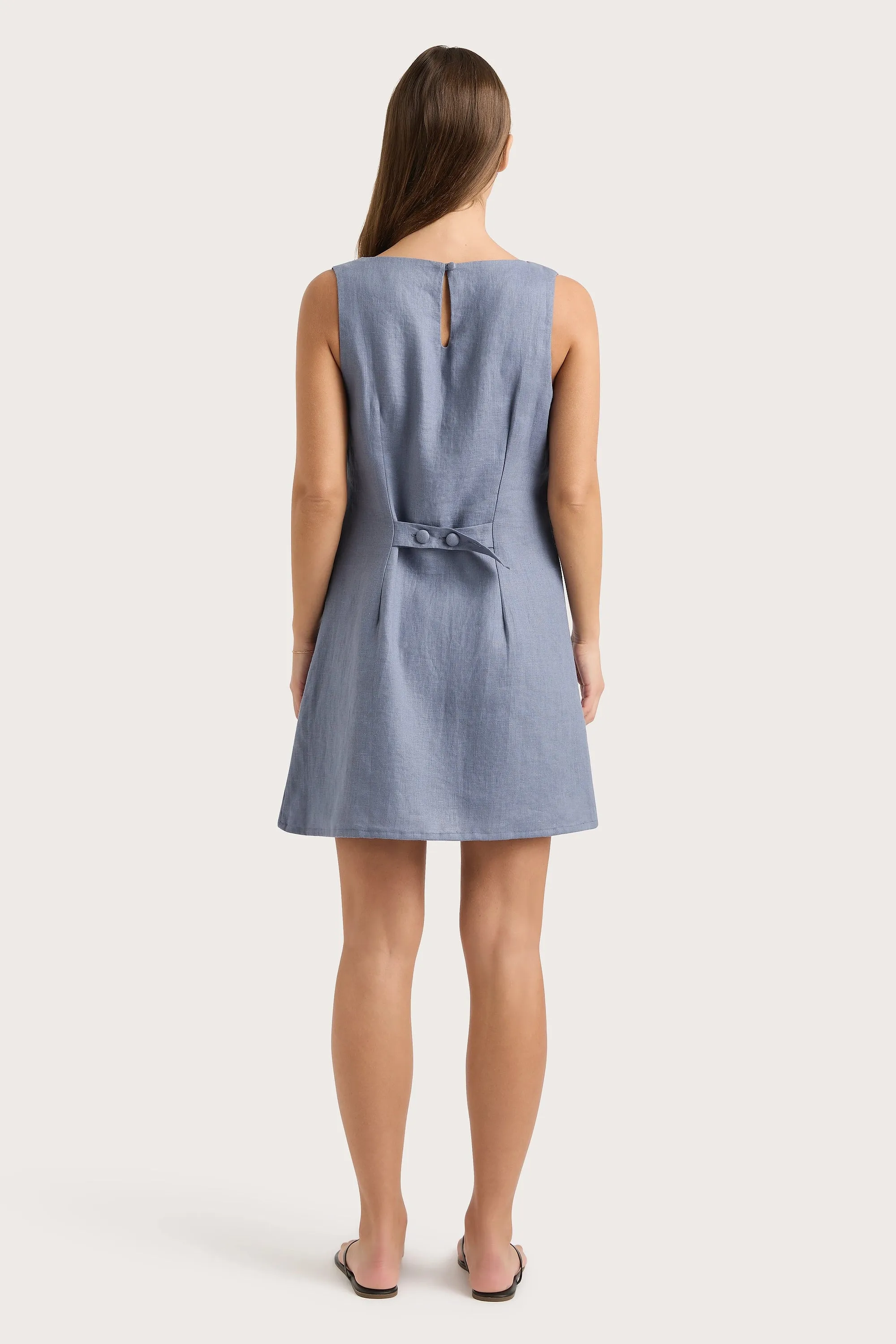 Nazarit Mini Dress Cornflower Blue - Final Sale sold by Faithfull the Brand product image thumbnail 4