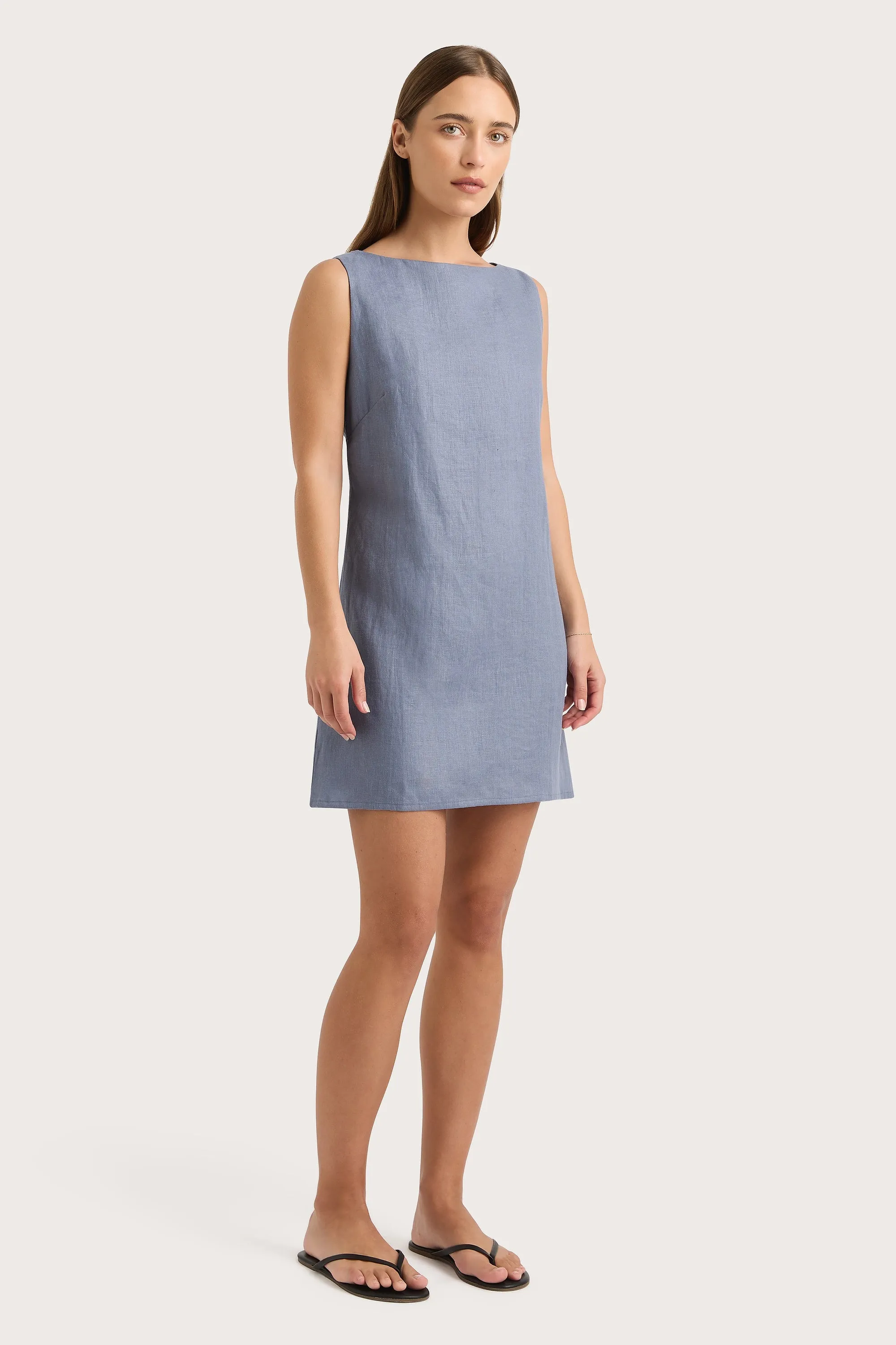 Nazarit Mini Dress Cornflower Blue - Final Sale sold by Faithfull the Brand product image thumbnail 3