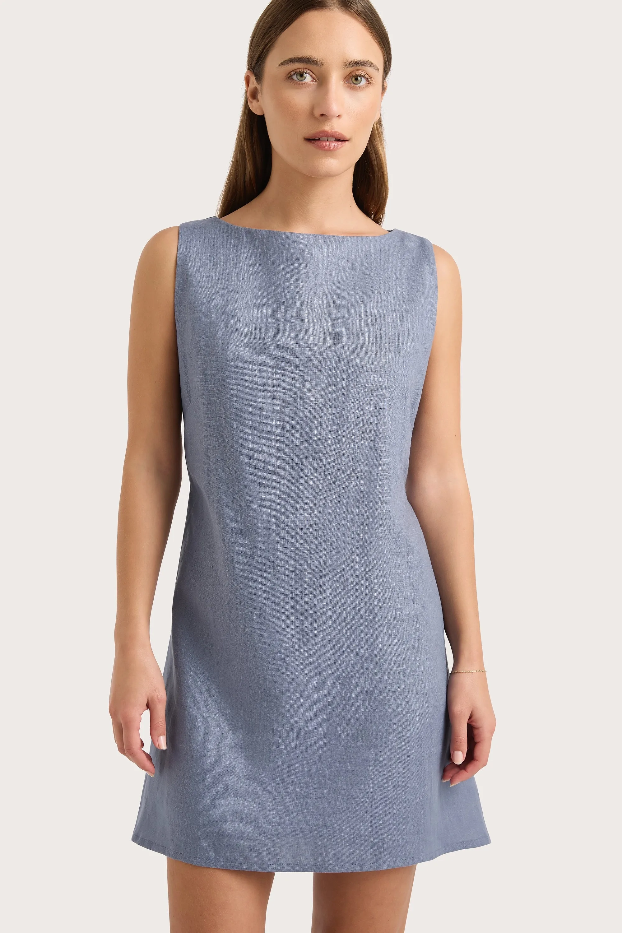 Nazarit Mini Dress Cornflower Blue - Final Sale sold by Faithfull the Brand product image thumbnail 2