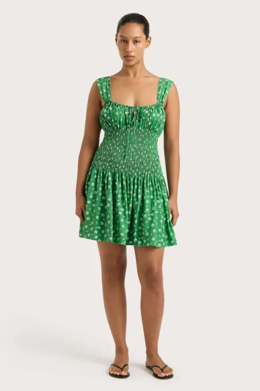Yerres Mini Dress Green sold by Faithfull the Brand