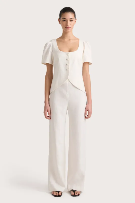 Emma Vest White - Final Sale sold by Faithfull the Brand