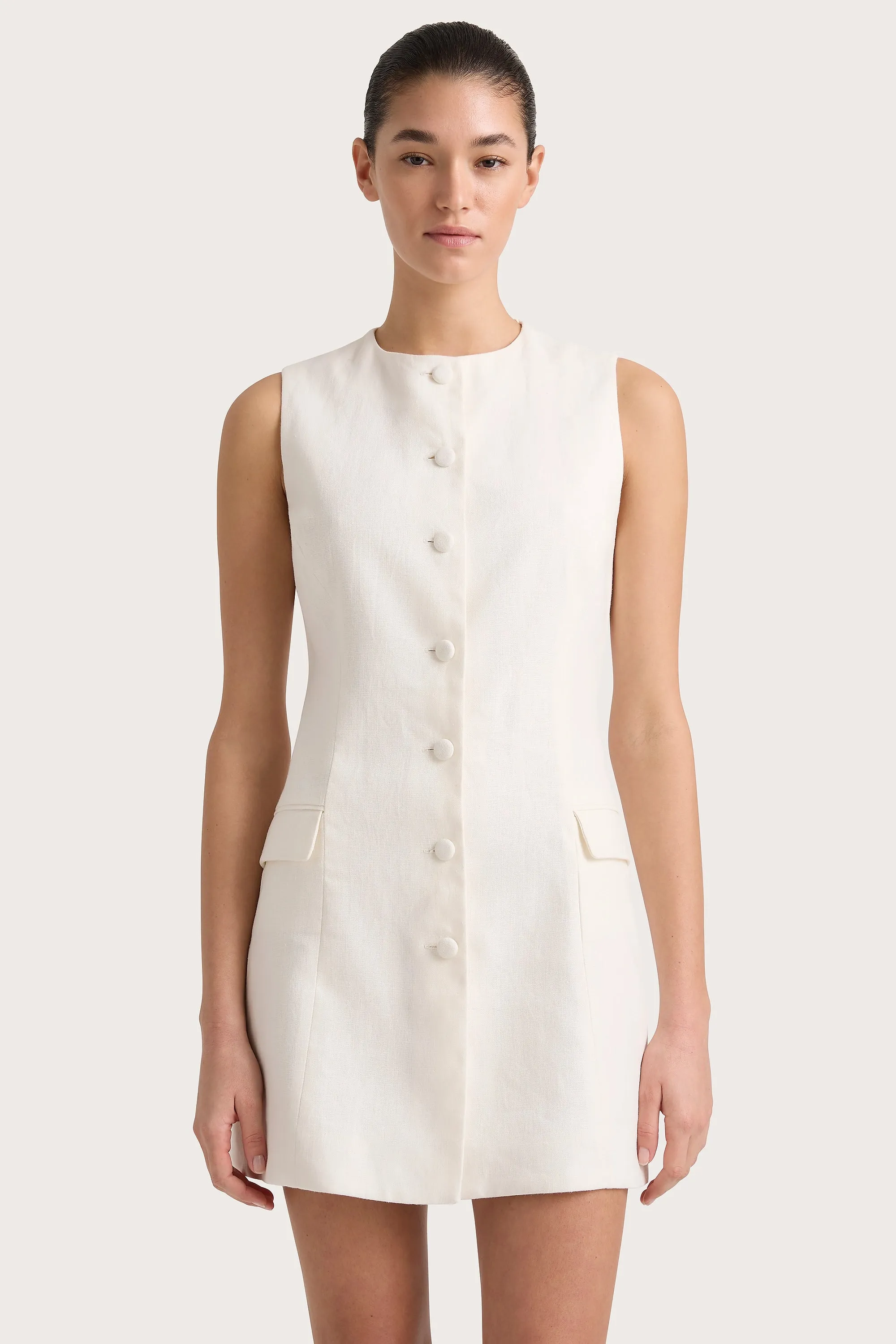 Jane Mini Dress White - Final Sale sold by Faithfull the Brand product image thumbnail 4