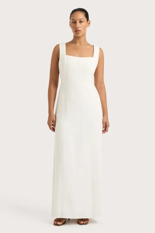 Lais Midi Dress White sold by Faithfull the Brand