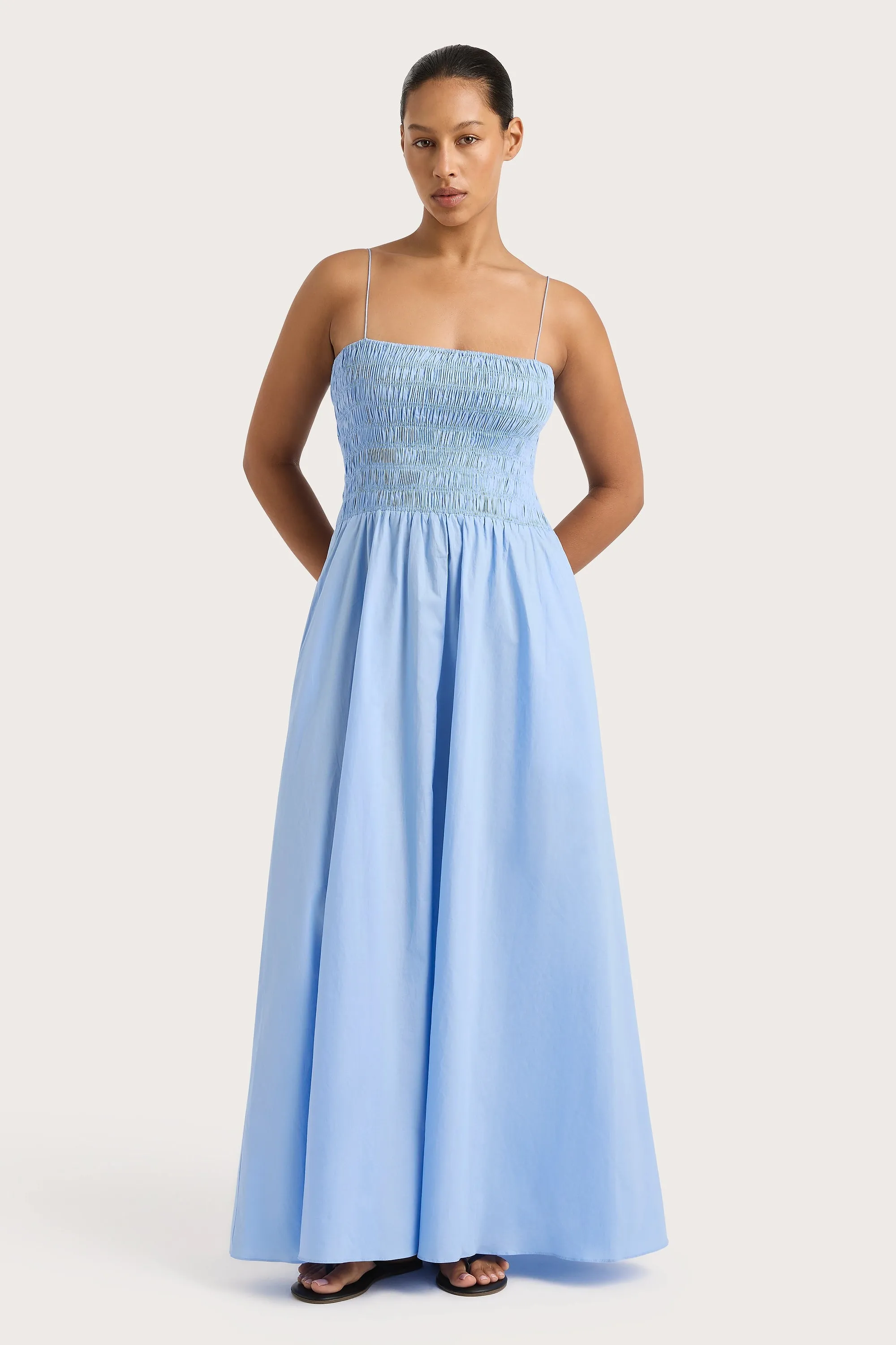 Antoine Maxi Dress Mid Blue sold by Faithfull the Brand
