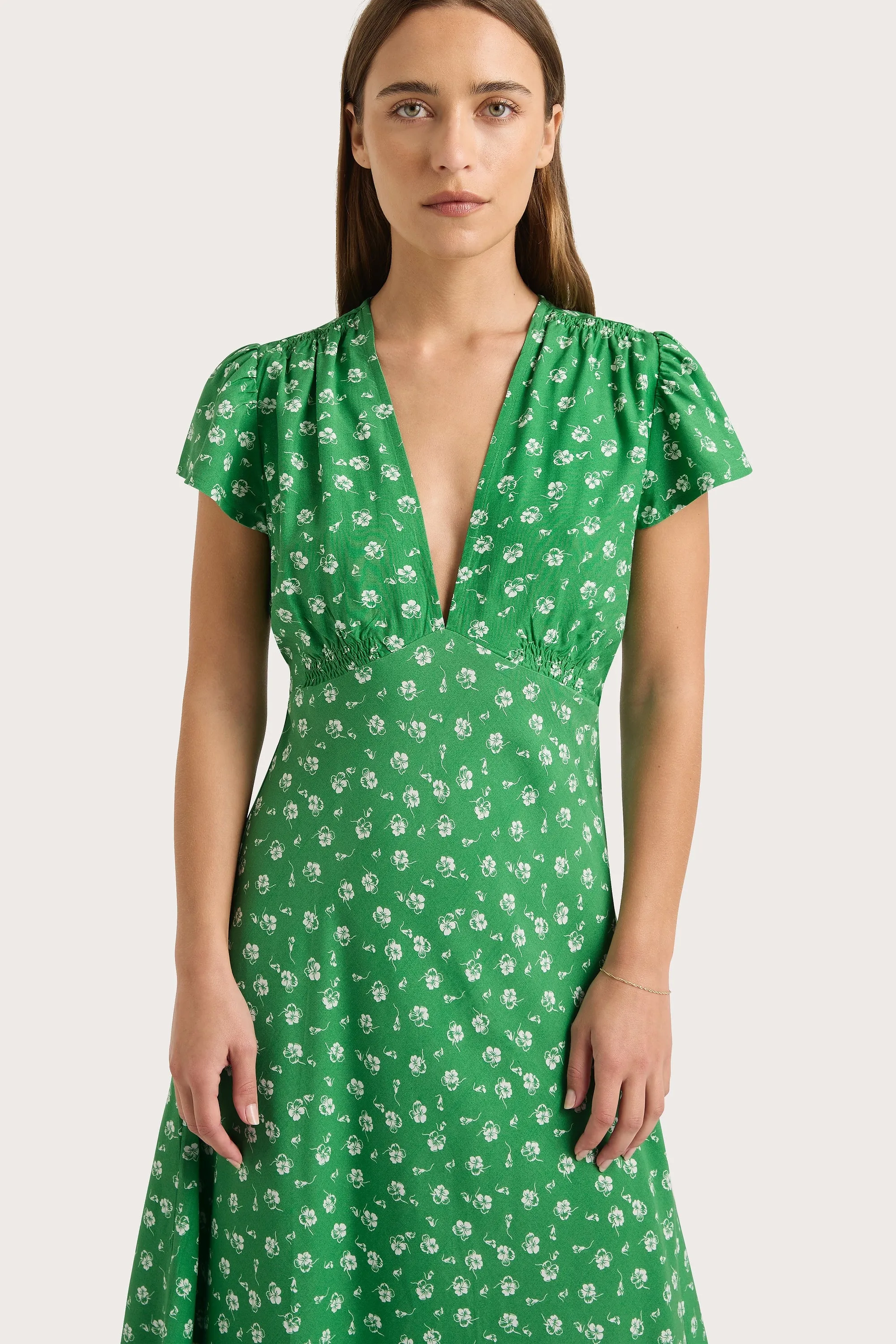 Doiret Midi Dress Green - Final Sale sold by Faithfull the Brand product image thumbnail 2