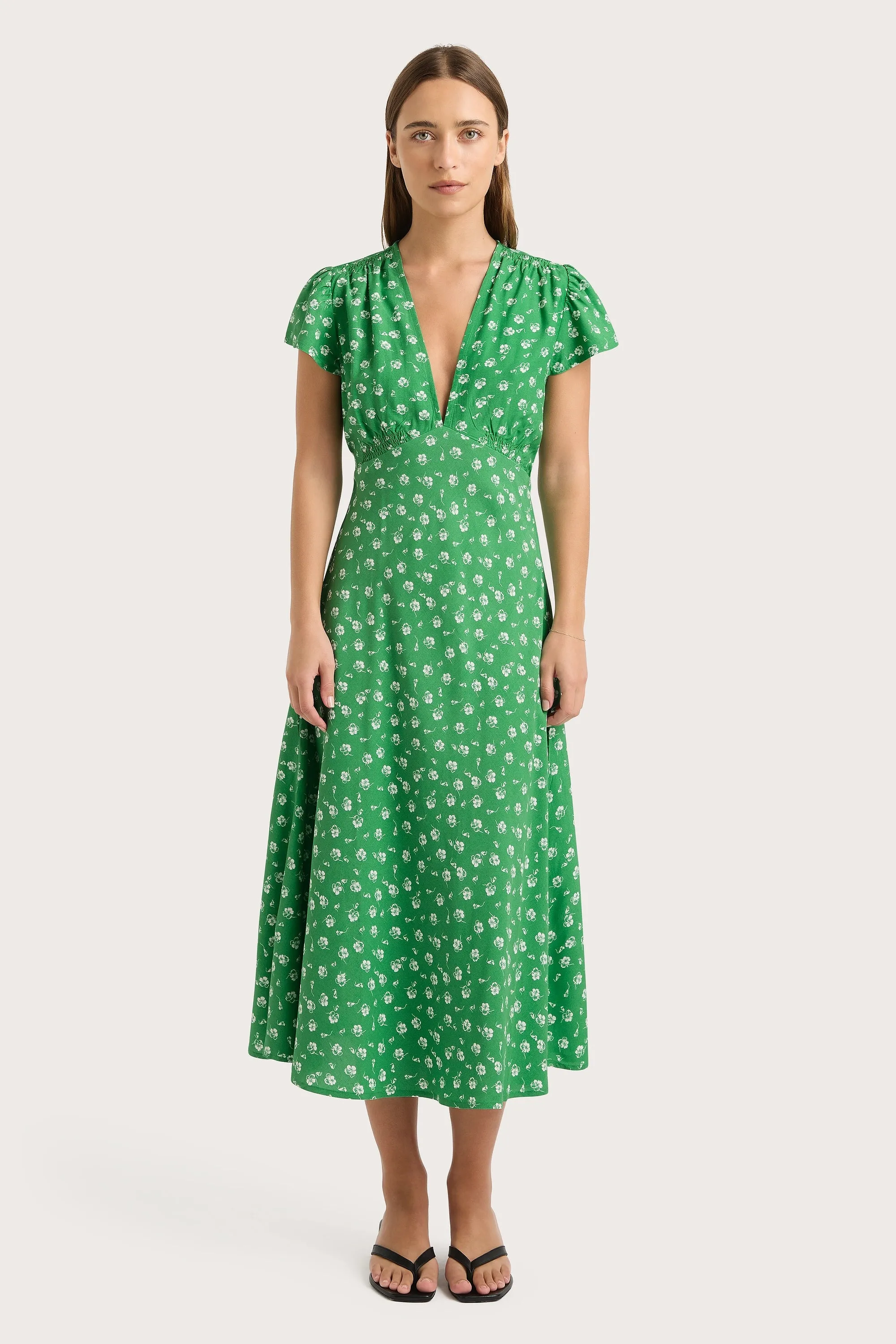 Doiret Midi Dress Green - Final Sale sold by Faithfull the Brand