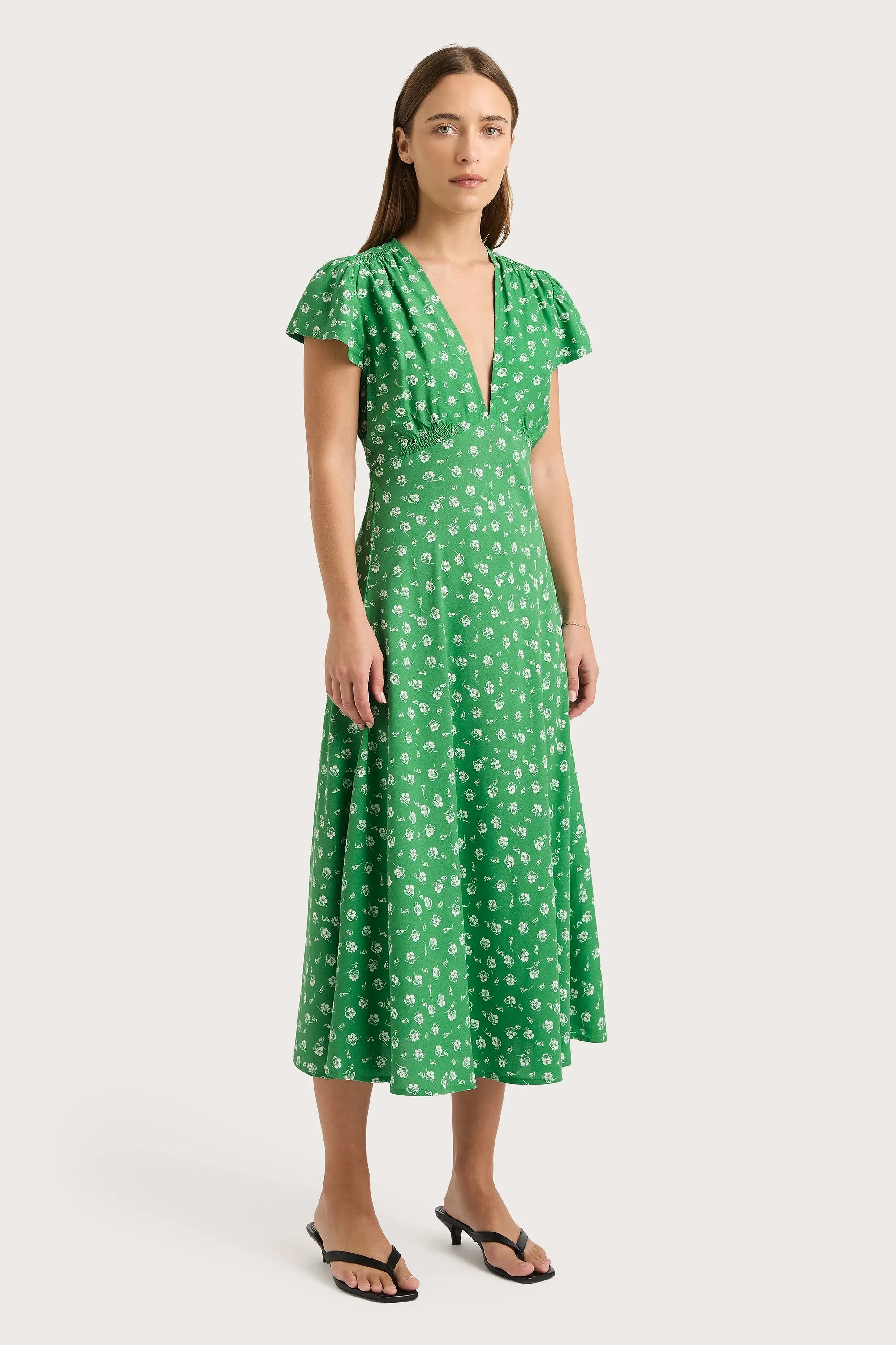 Doiret Midi Dress Green - Final Sale sold by Faithfull the Brand product image thumbnail 3