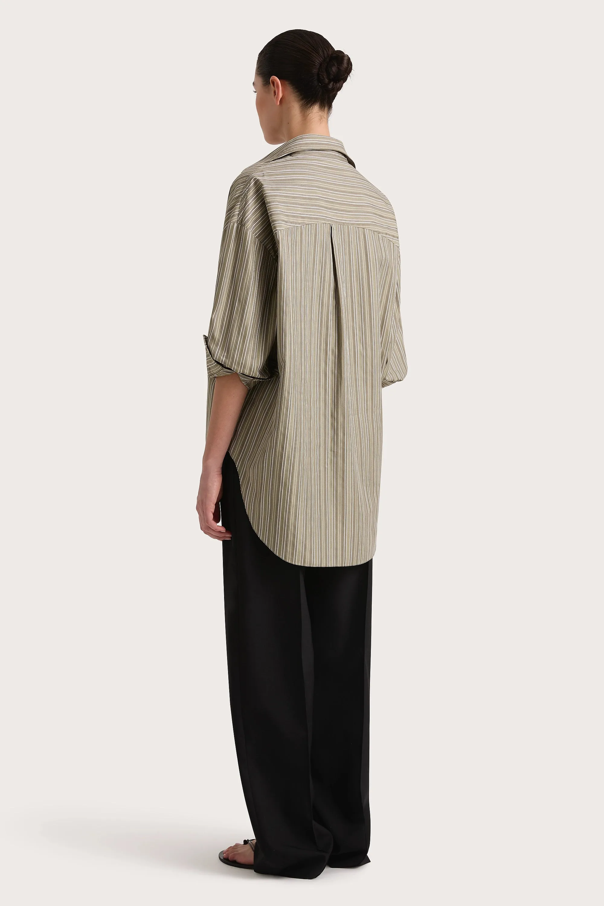 En Vau Shirt Khaki Stripe - Final Sale sold by Faithfull the Brand product image thumbnail 4