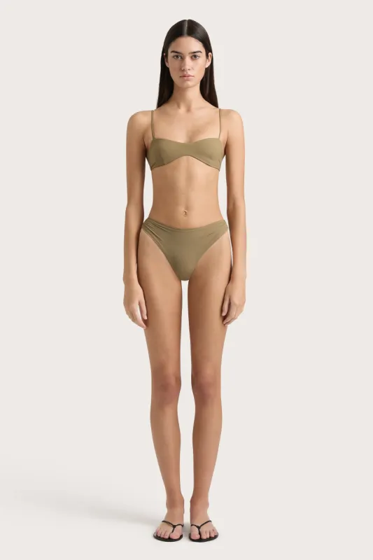 Evora Bikini Top Khaki - Final Sale sold by Faithfull the Brand