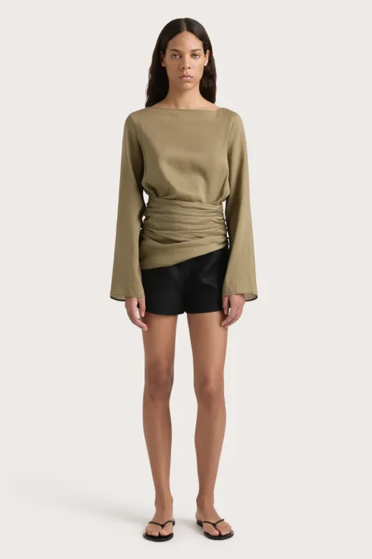 Adelia Top Khaki sold by Faithfull the Brand