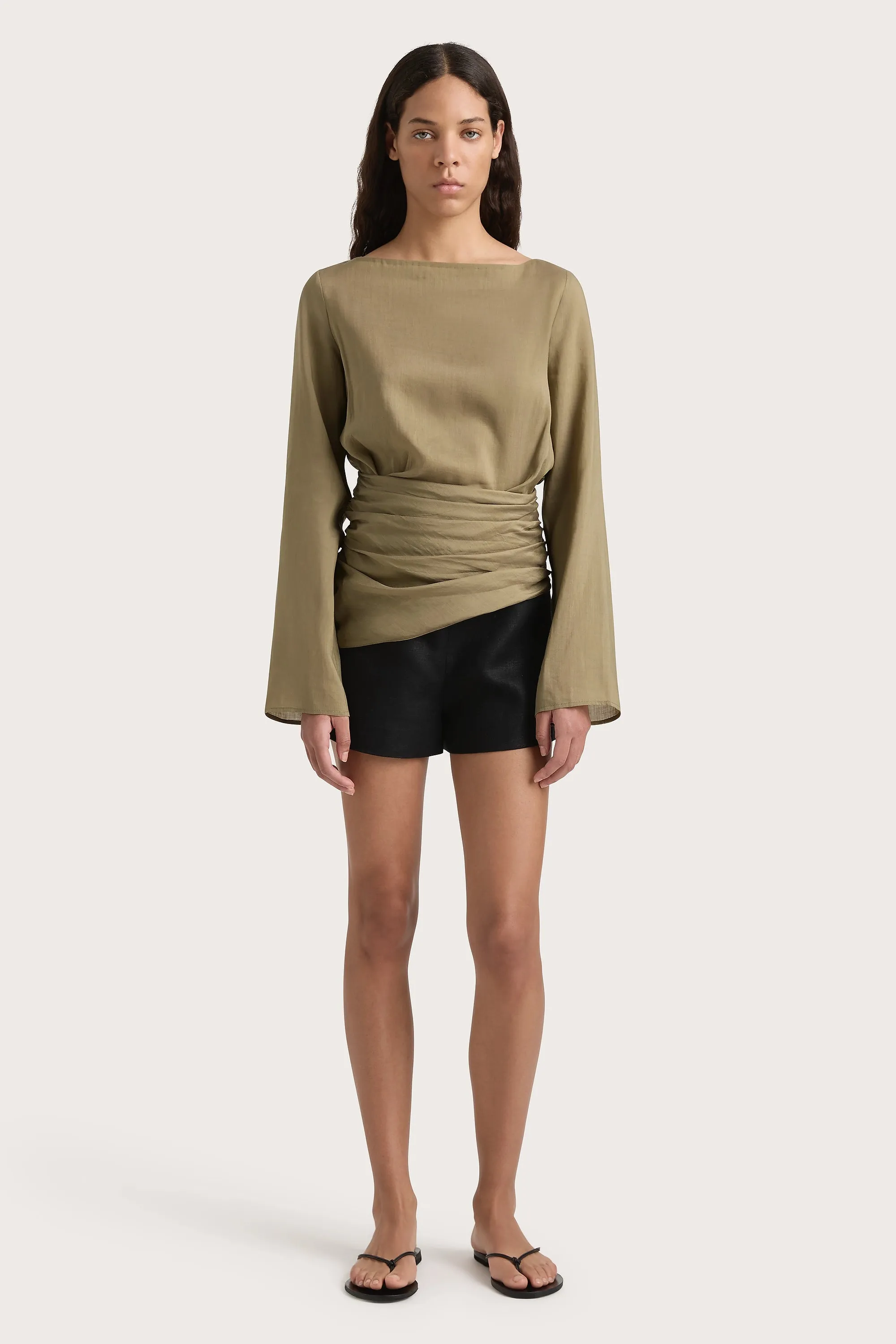 Adelia Top Khaki - Final Sale sold by Faithfull the Brand
