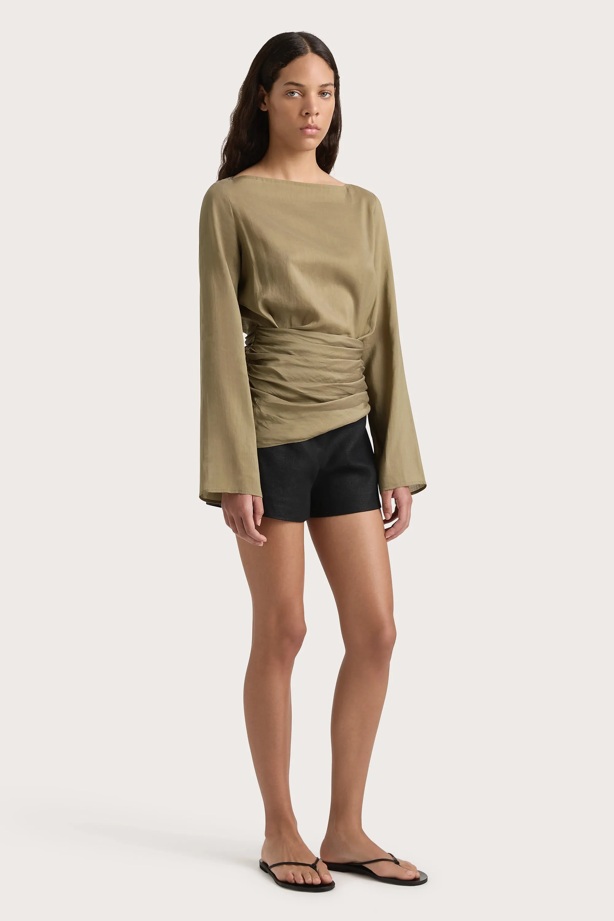 Adelia Top Khaki - Final Sale sold by Faithfull the Brand product image thumbnail 4