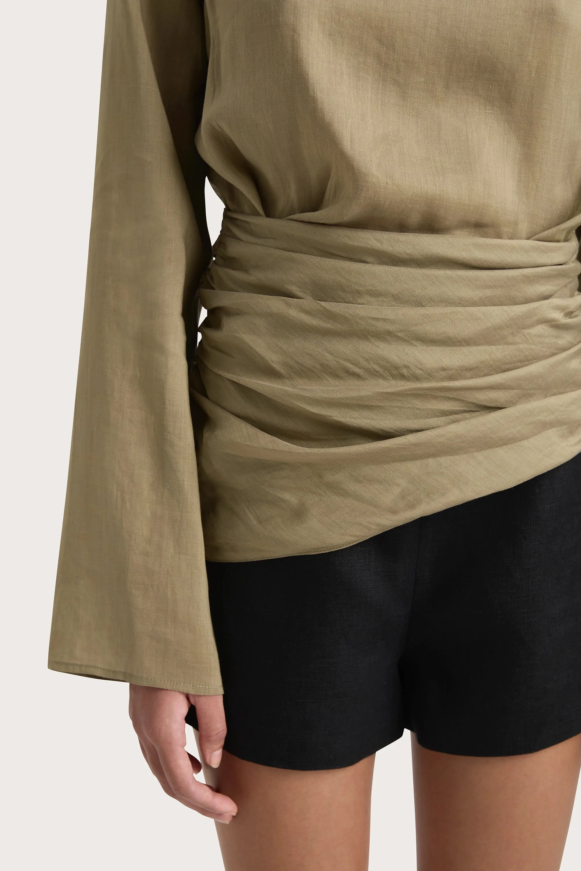 Adelia Top Khaki - Final Sale sold by Faithfull the Brand product image thumbnail 3
