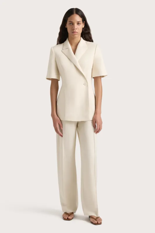 Enna Short Sleeve Blazer Beige - Final Sale made by Faithfull the Brand