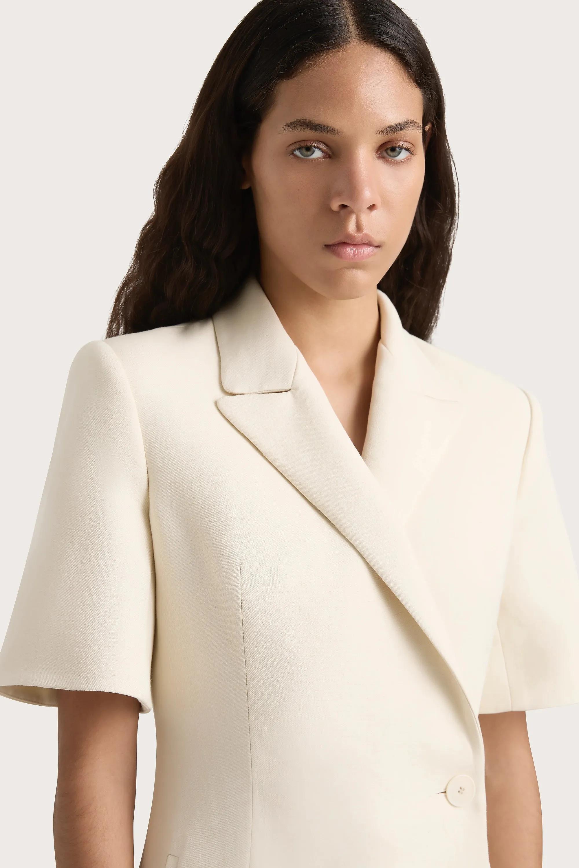 Enna Short Sleeve Blazer Beige - Final Sale sold by Faithfull the Brand product image thumbnail 2