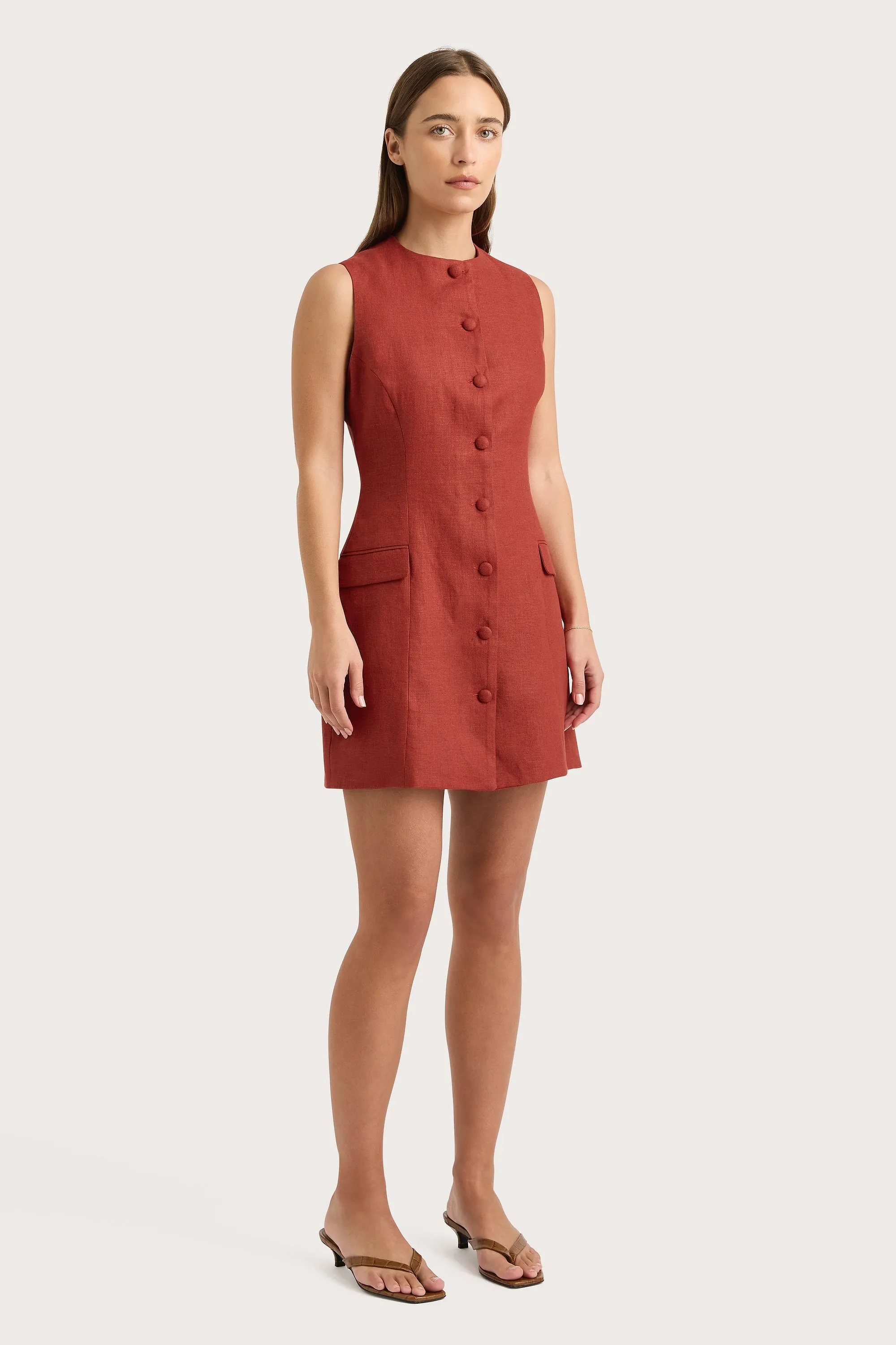 Jane Mini Dress Garnet - Final Sale sold by Faithfull the Brand product image thumbnail 3
