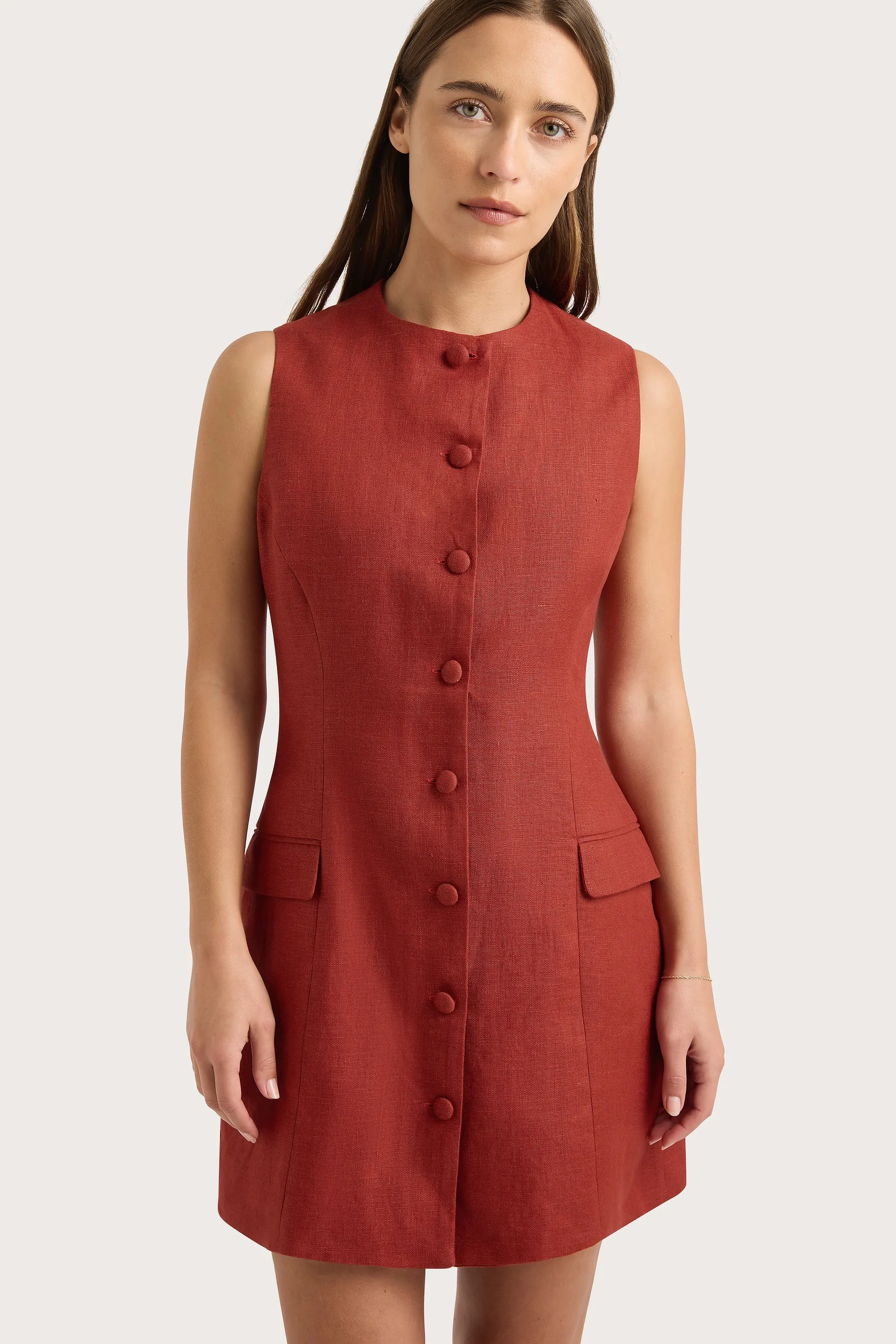 Jane Mini Dress Garnet - Final Sale sold by Faithfull the Brand product image thumbnail 2