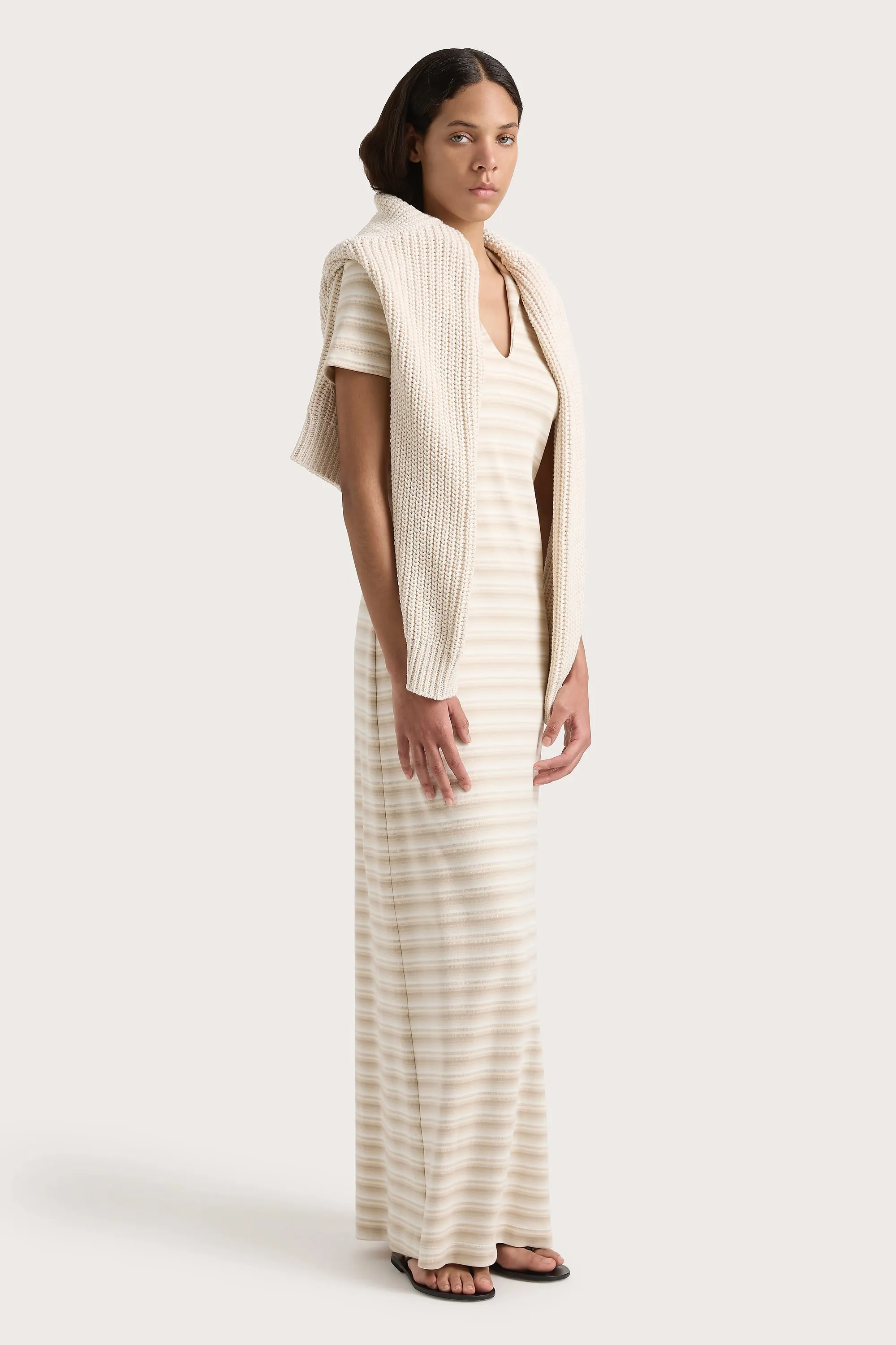 Tiesse Maxi Dress Cream Stripe - Final Sale sold by Faithfull the Brand product image thumbnail 5
