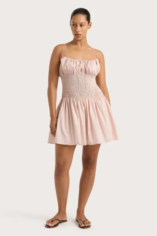 Douta Mini Dress Blush sold by Faithfull the Brand