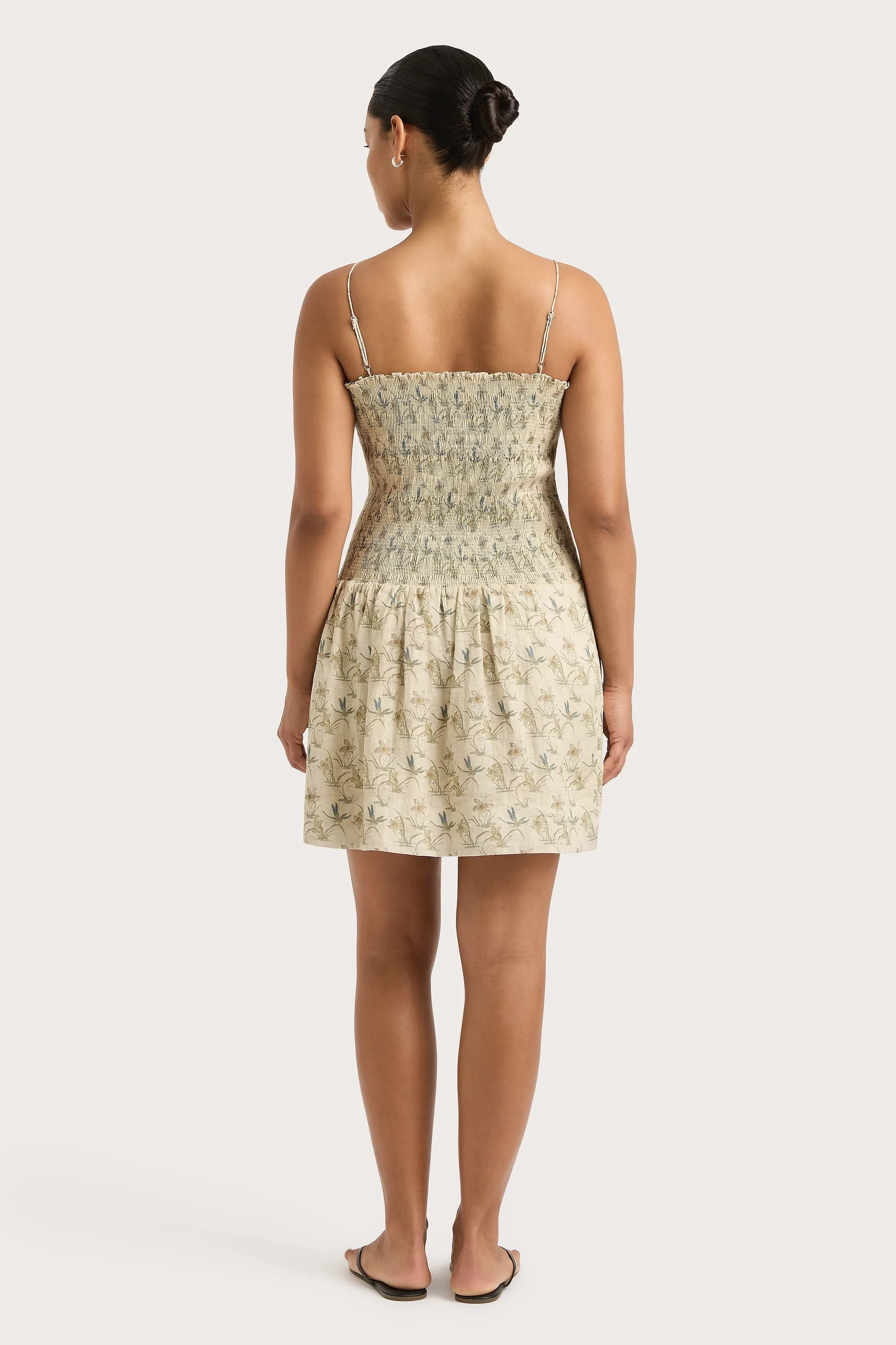Geriba Mini Dress Daffodil Cream sold by Faithfull the Brand product image thumbnail 3