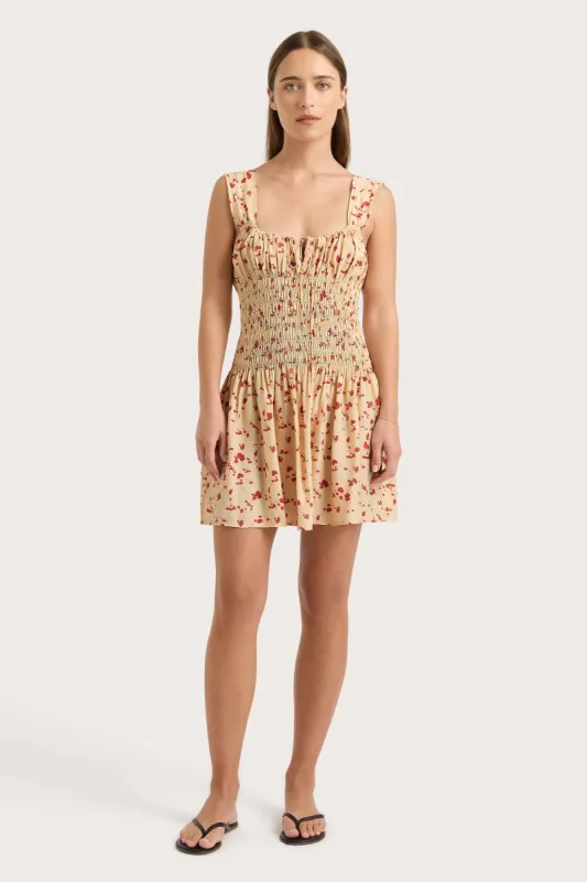 Yerres Mini Dress Blossom Yellow sold by Faithfull the Brand
