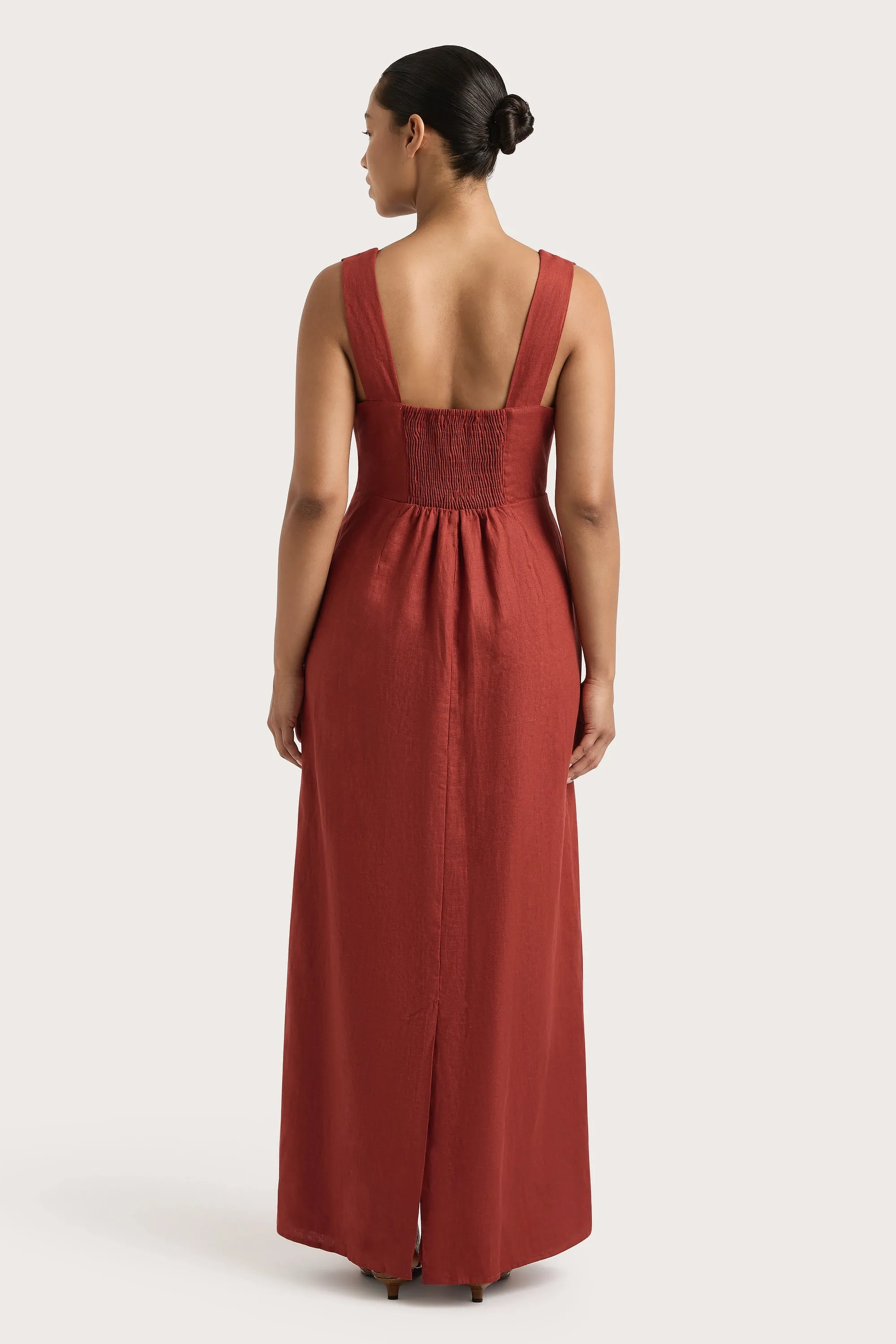 Lais Midi Dress Garnet - Final Sale sold by Faithfull the Brand product image thumbnail 3
