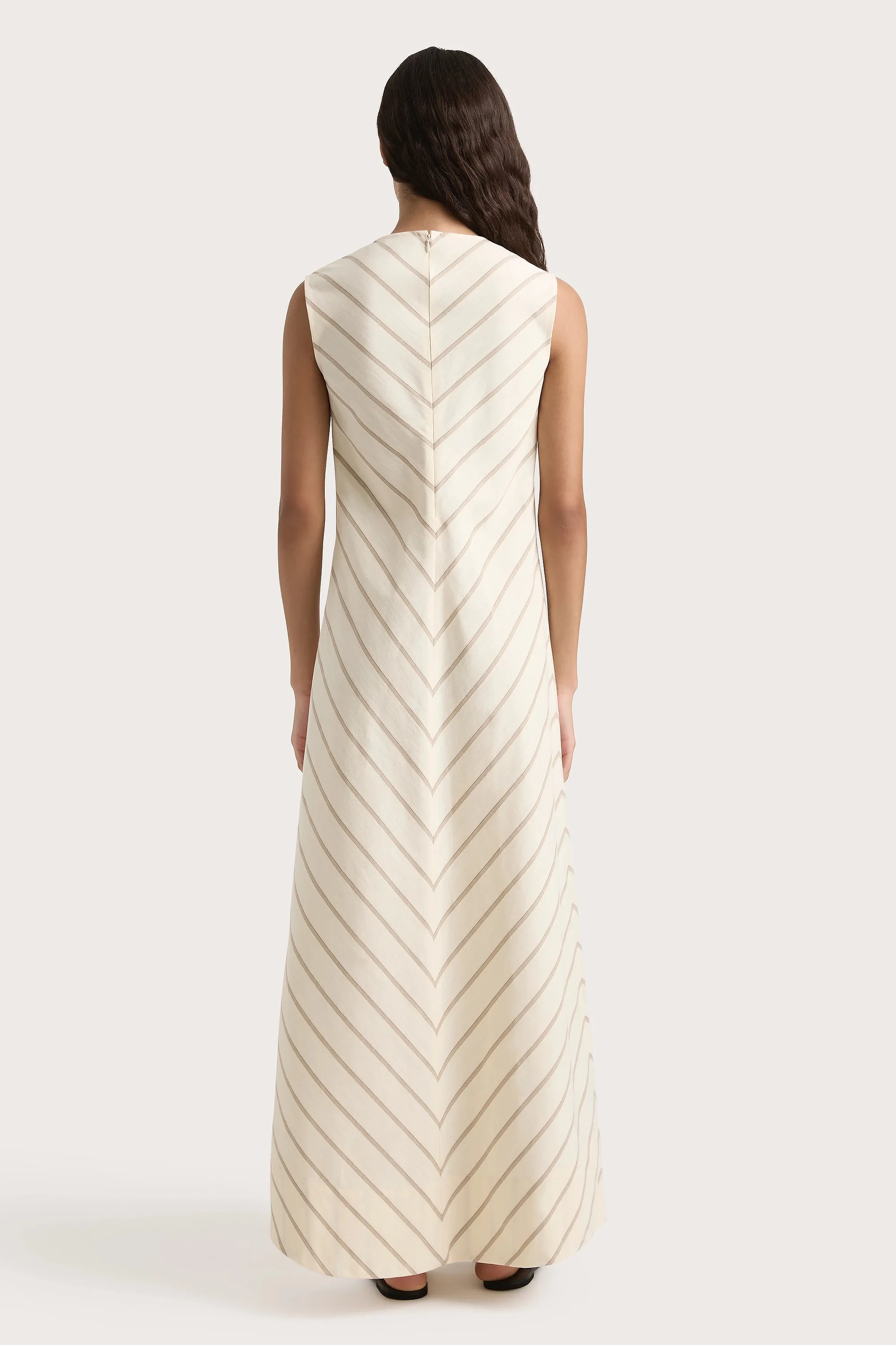 Marteret Stripe Midi Dress Shadow Stripe Butter - Final Sale sold by Faithfull the Brand product image thumbnail 5