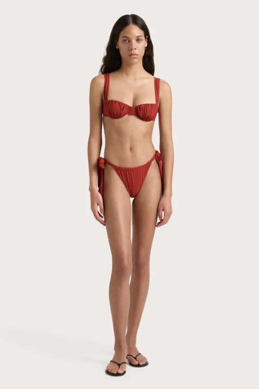 Emily Bikini Top Garnet sold by Faithfull the Brand