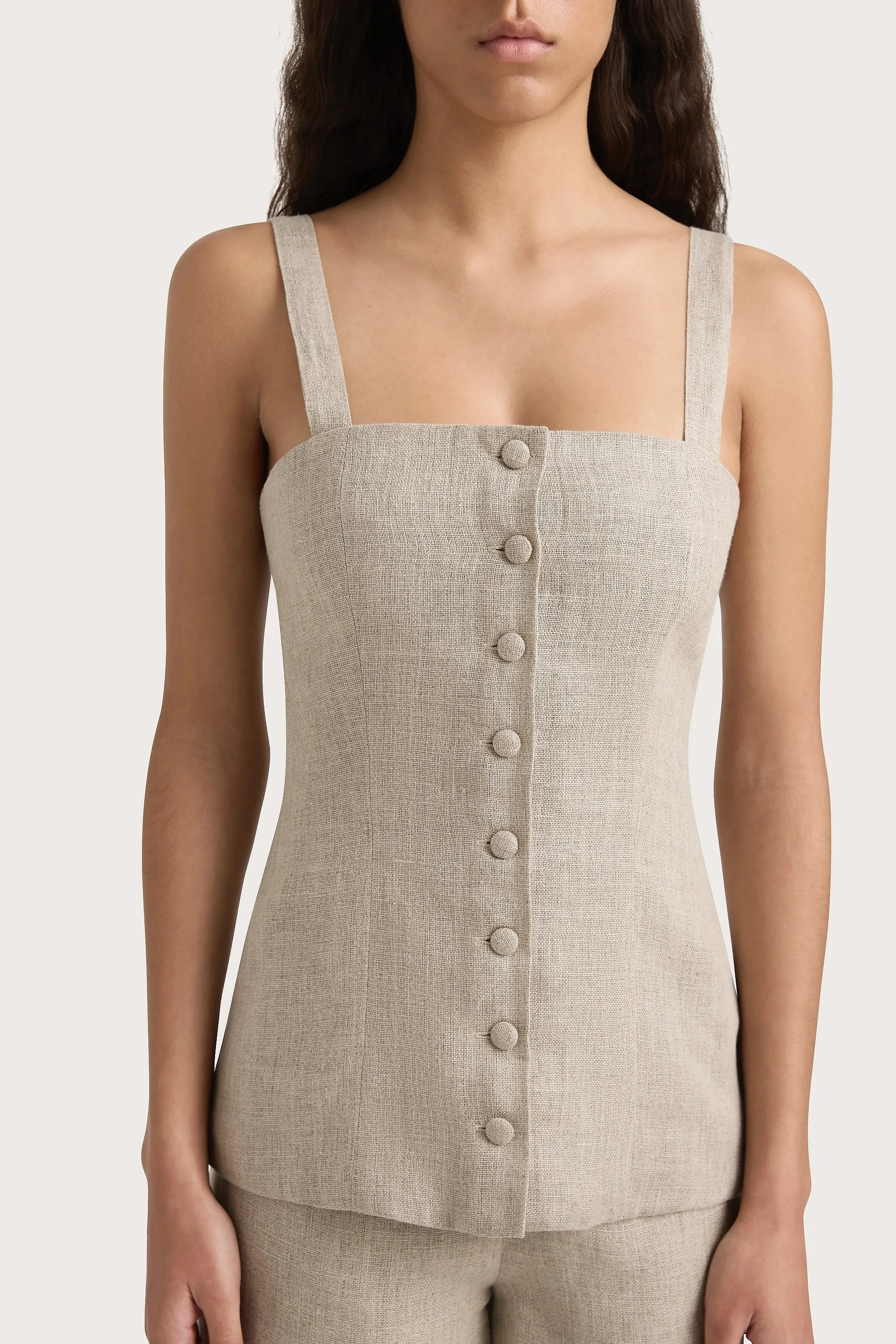 Corbiere Vest Oatmeal - Final Sale sold by Faithfull the Brand product image thumbnail 2
