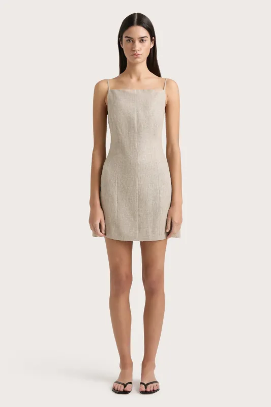 Poet Mini Dress Oatmeal - Final Sale sold by Faithfull the Brand