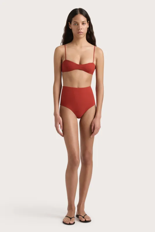 Reyes Bikini Bottom Garnet sold by Faithfull the Brand