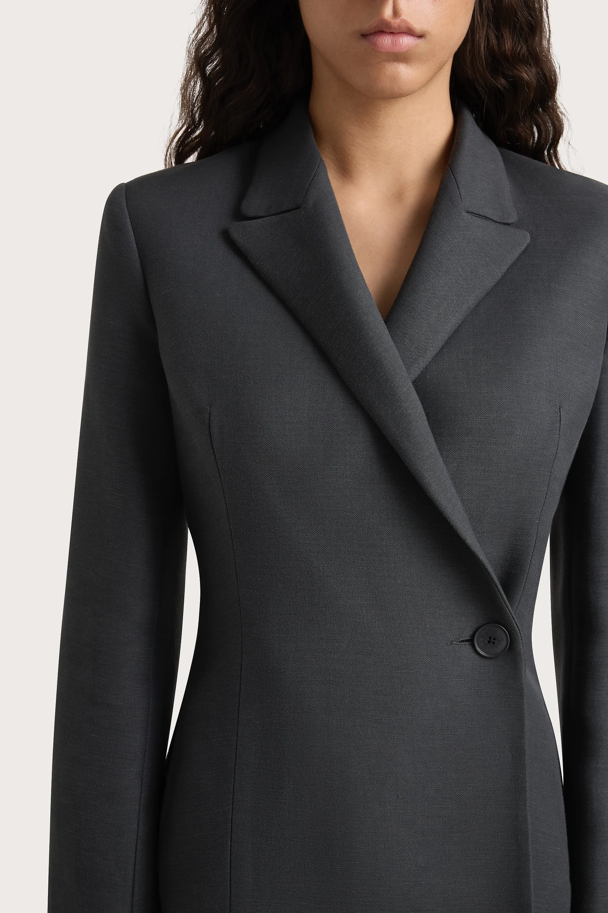 Enna Long Sleeve Blazer Charcoal sold by Faithfull the Brand product image thumbnail 2