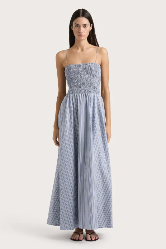 Lida Maxi Dress Blue Stripe sold by Faithfull the Brand