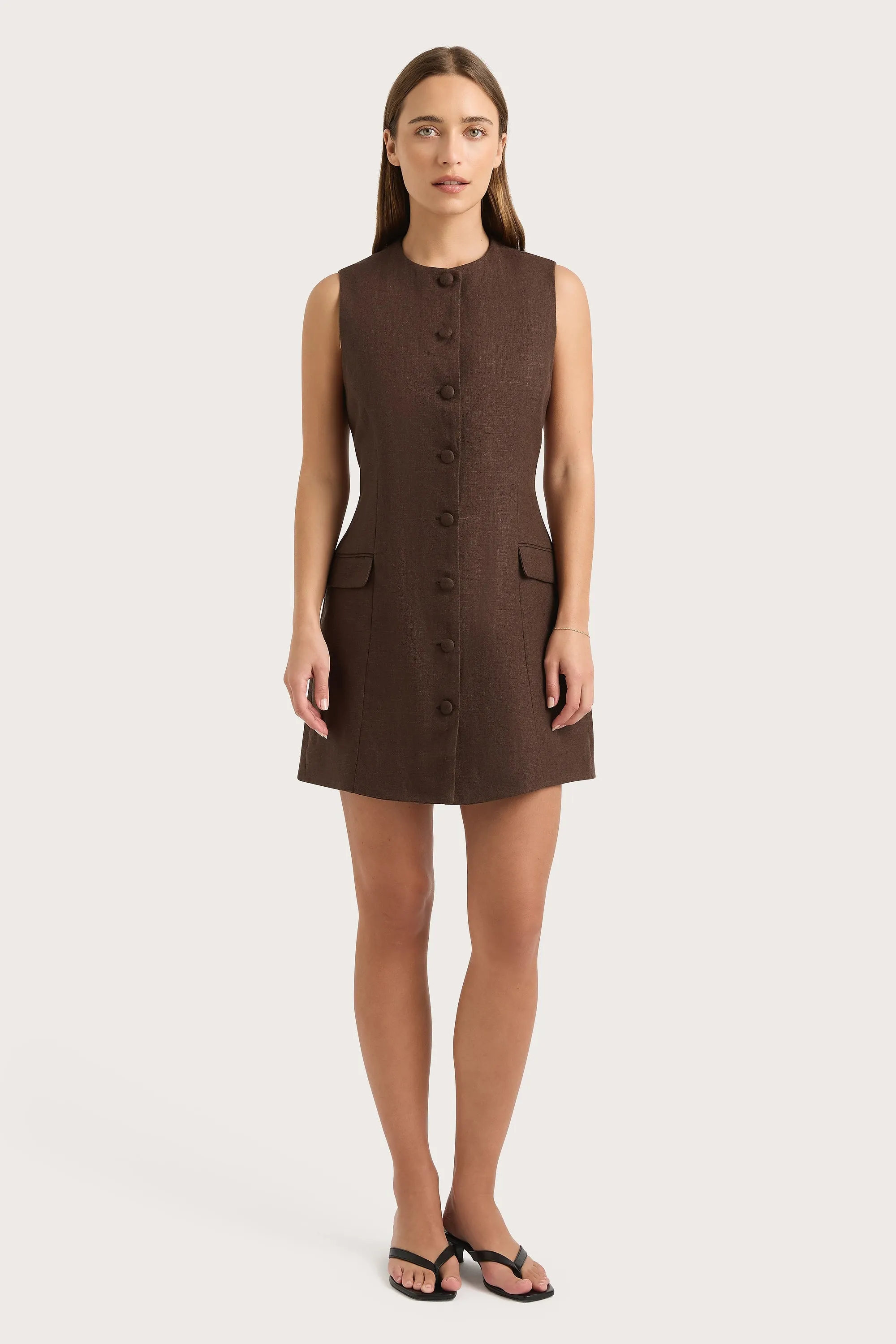 Jane Mini Dress Bistre - Final Sale sold by Faithfull the Brand