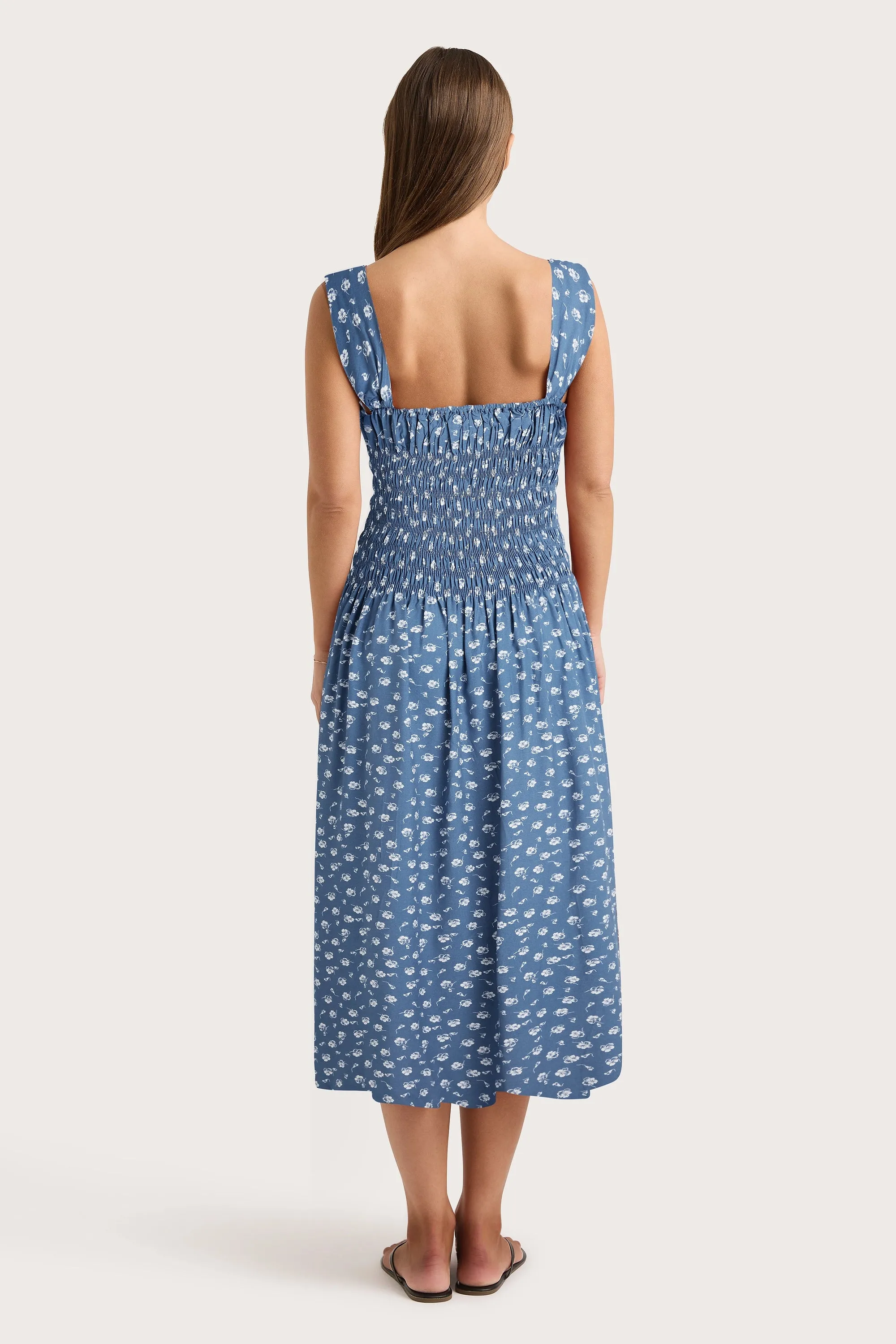 Yerres Midi Dress Floral Blue - Final Sale sold by Faithfull the Brand product image thumbnail 3