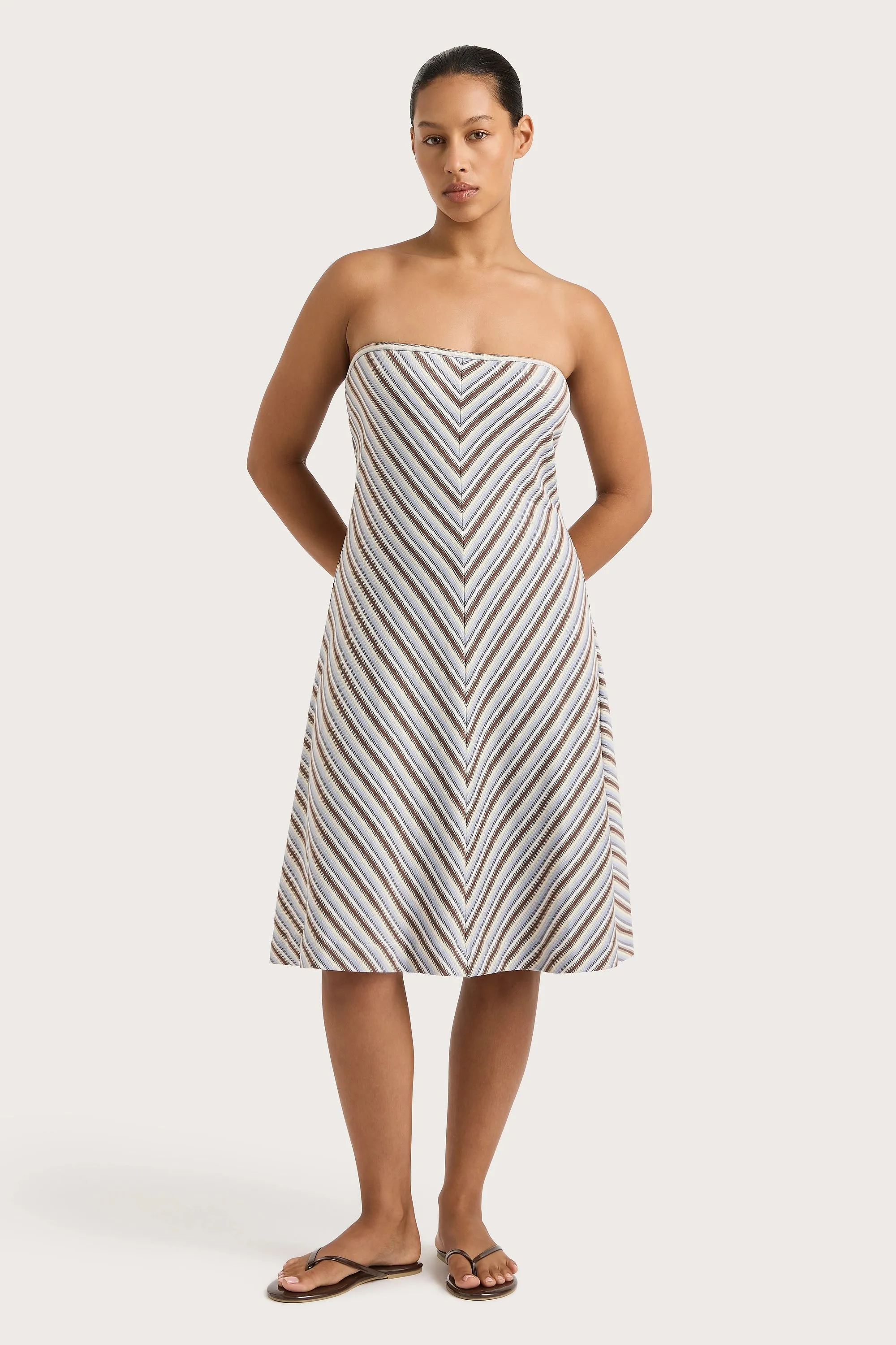 Arion Dress Blue Stripe sold by Faithfull the Brand product image thumbnail 5
