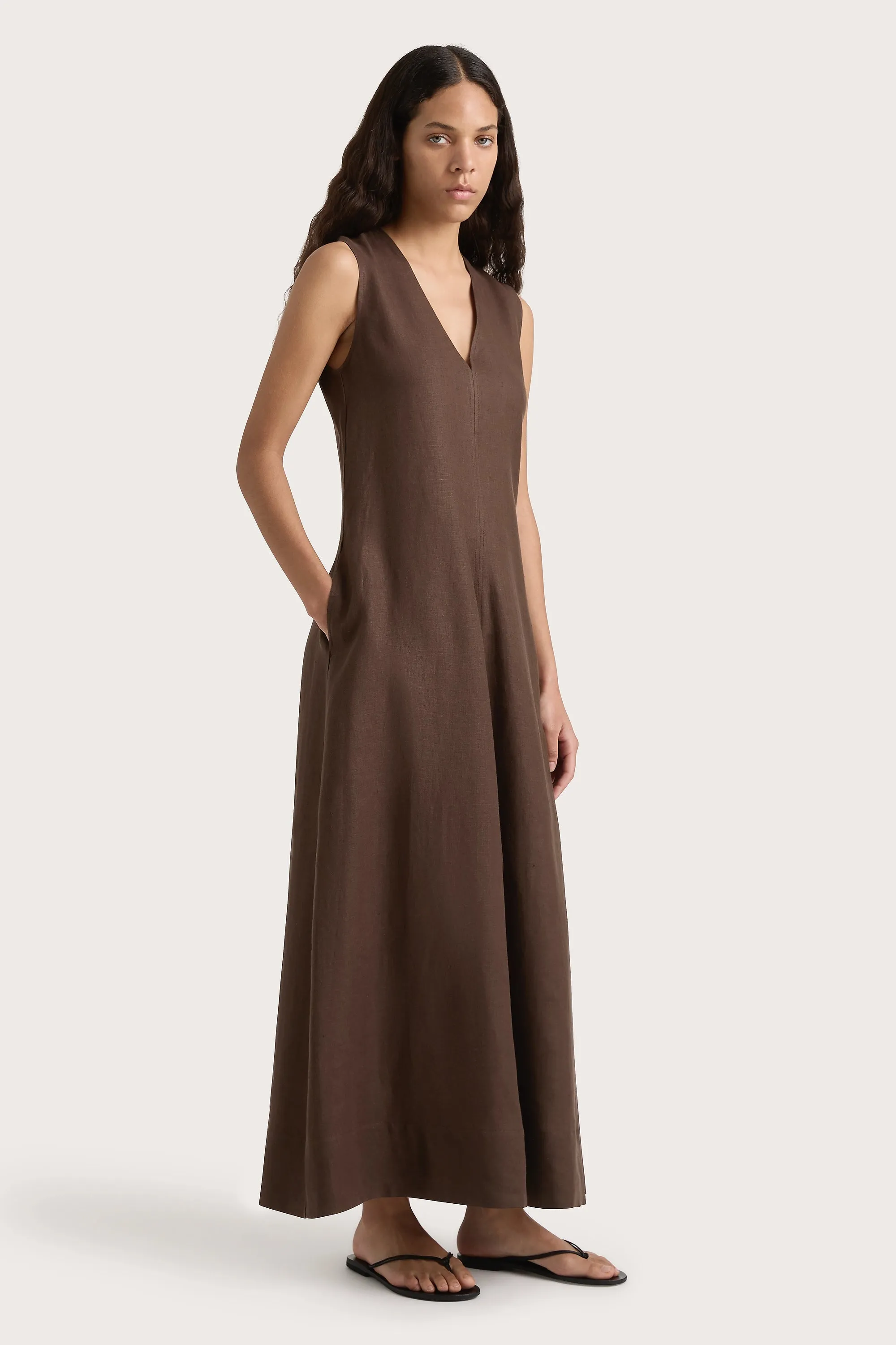 Marteret Midi Dress Bistre - Final Sale sold by Faithfull the Brand product image thumbnail 3