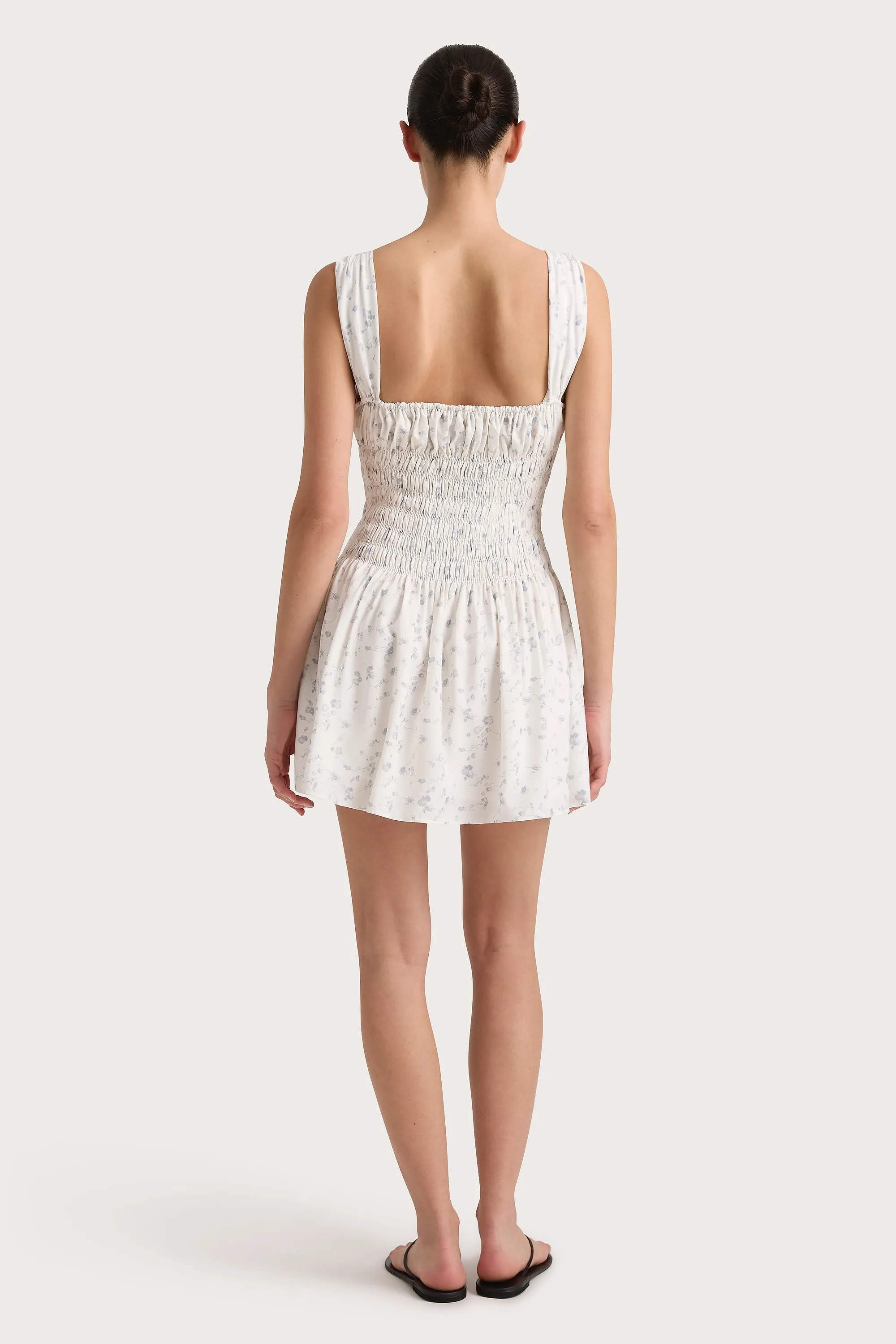 Yerres Mini Dress Blossom Egg Shell Powder Blue - Final Sale sold by Faithfull the Brand product image thumbnail 4