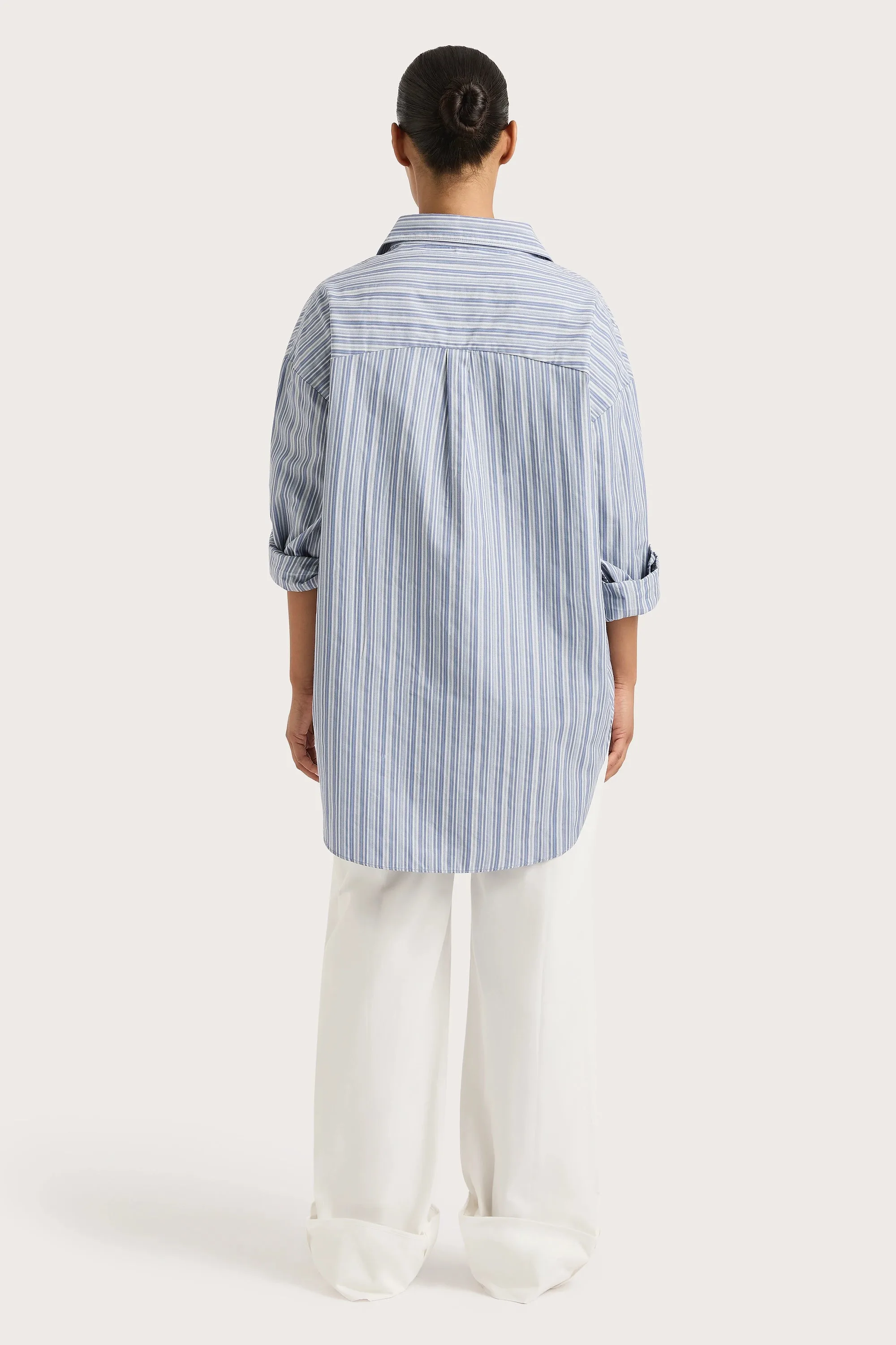 En Vau Shirt Blue Stripe - Final Sale sold by Faithfull the Brand product image thumbnail 4