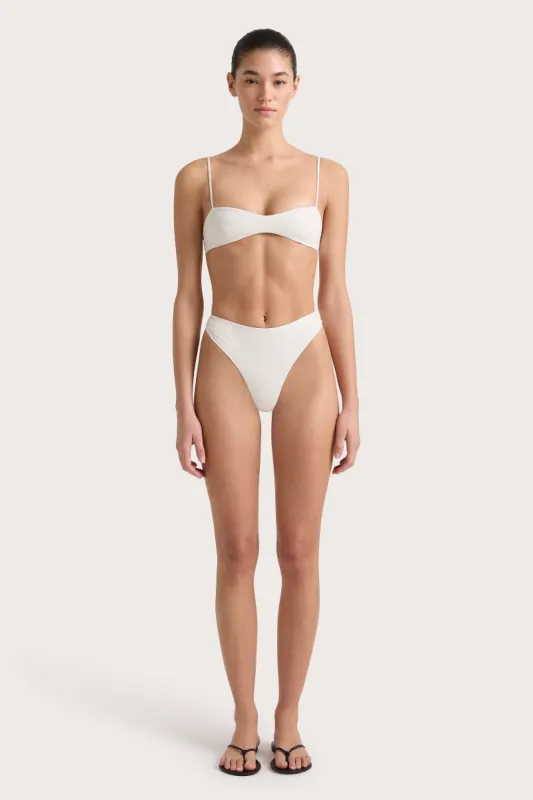 Evora Bikini Top White sold by Faithfull the Brand