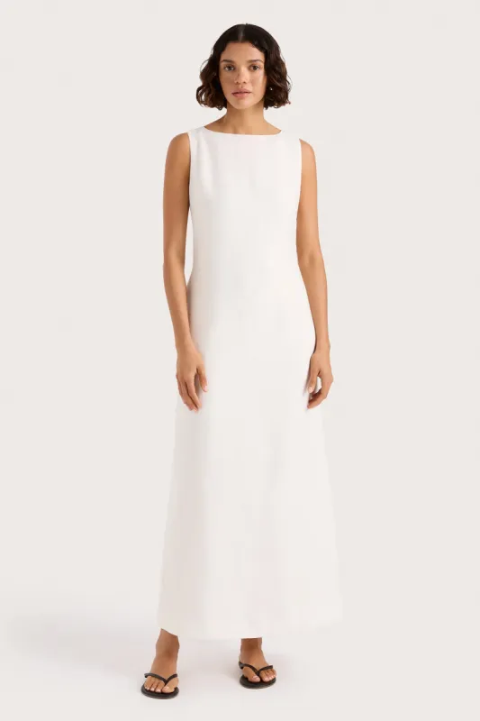 Taylor Midi Dress White sold by Faithfull the Brand