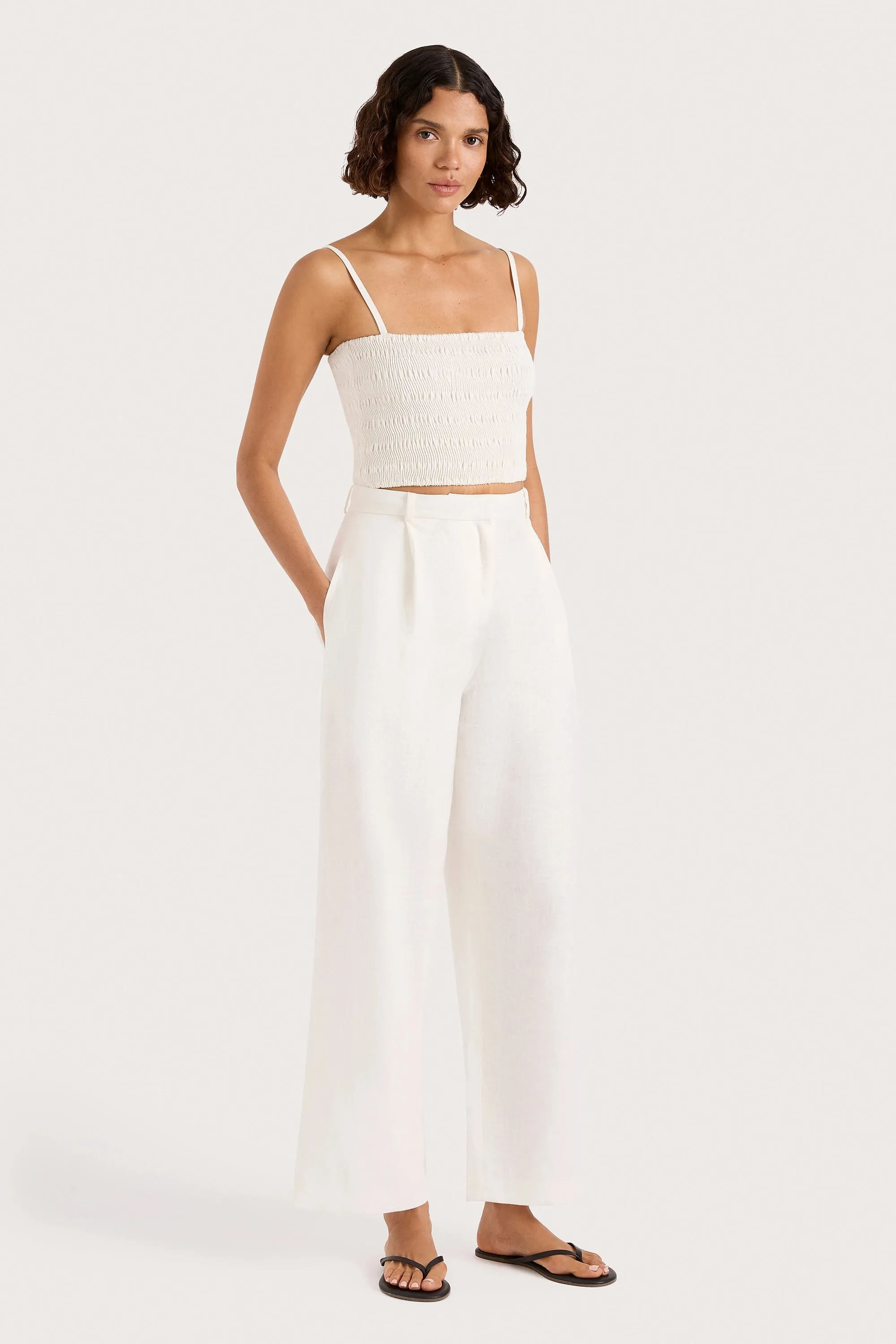 Stevie Trouser White sold by Faithfull the Brand product image thumbnail 3