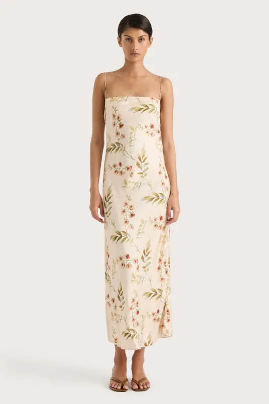 Yolaine Midi Dress Jardin Floral Blush - Final Sale sold by Faithfull the Brand