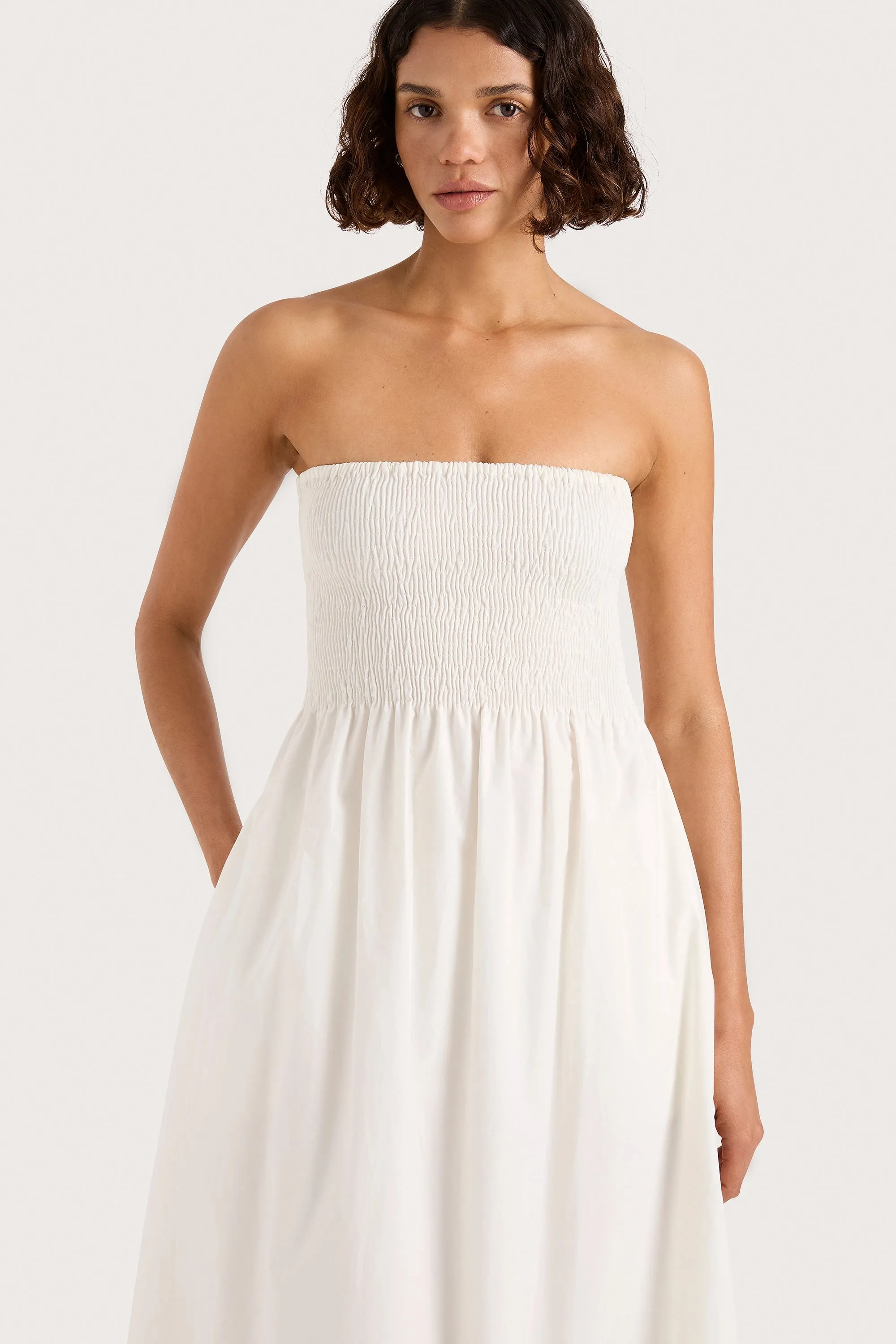 Jamie Midi Dress White sold by Faithfull the Brand product image thumbnail 4