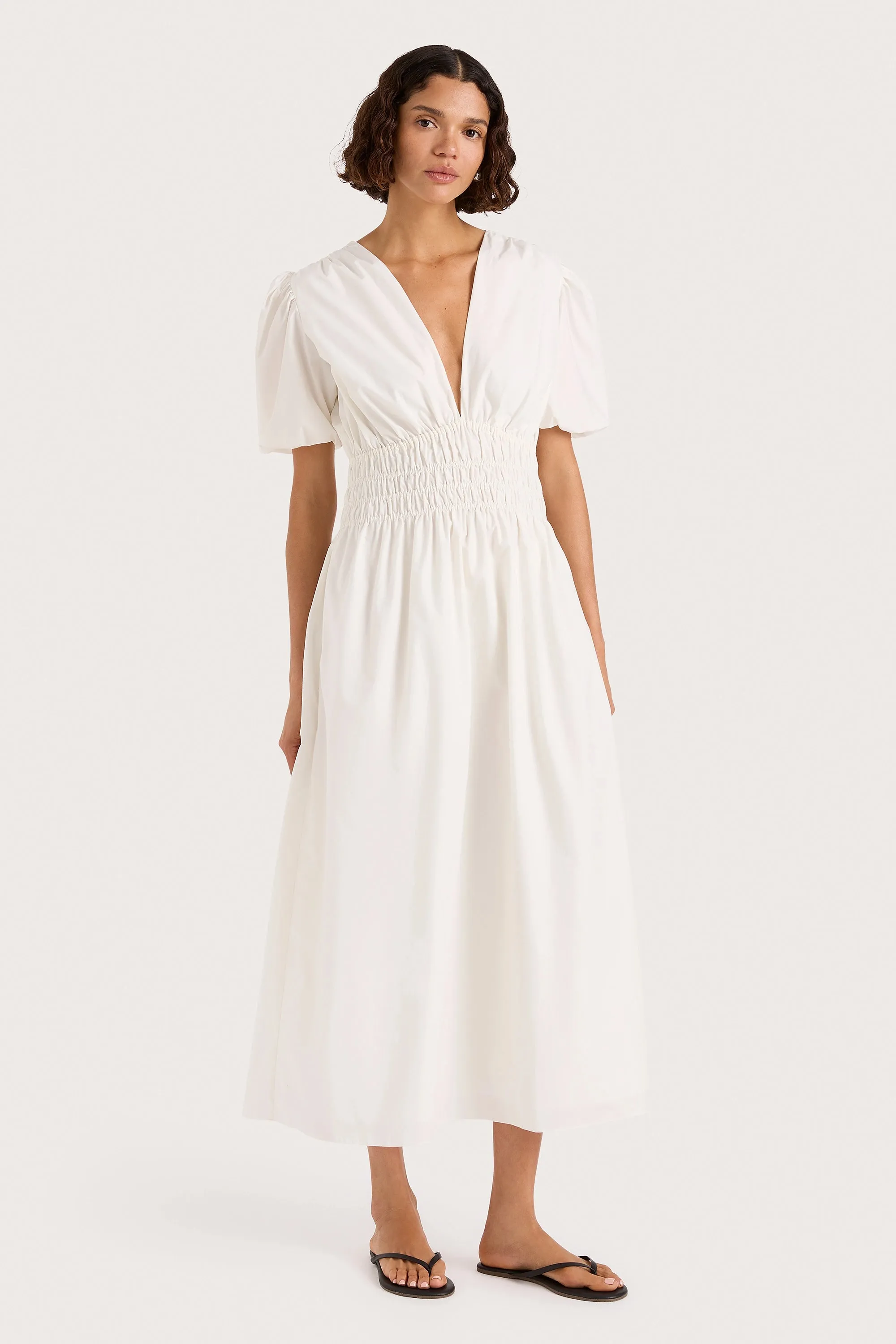 Grace Midi Dress White sold by Faithfull the Brand product image thumbnail 2
