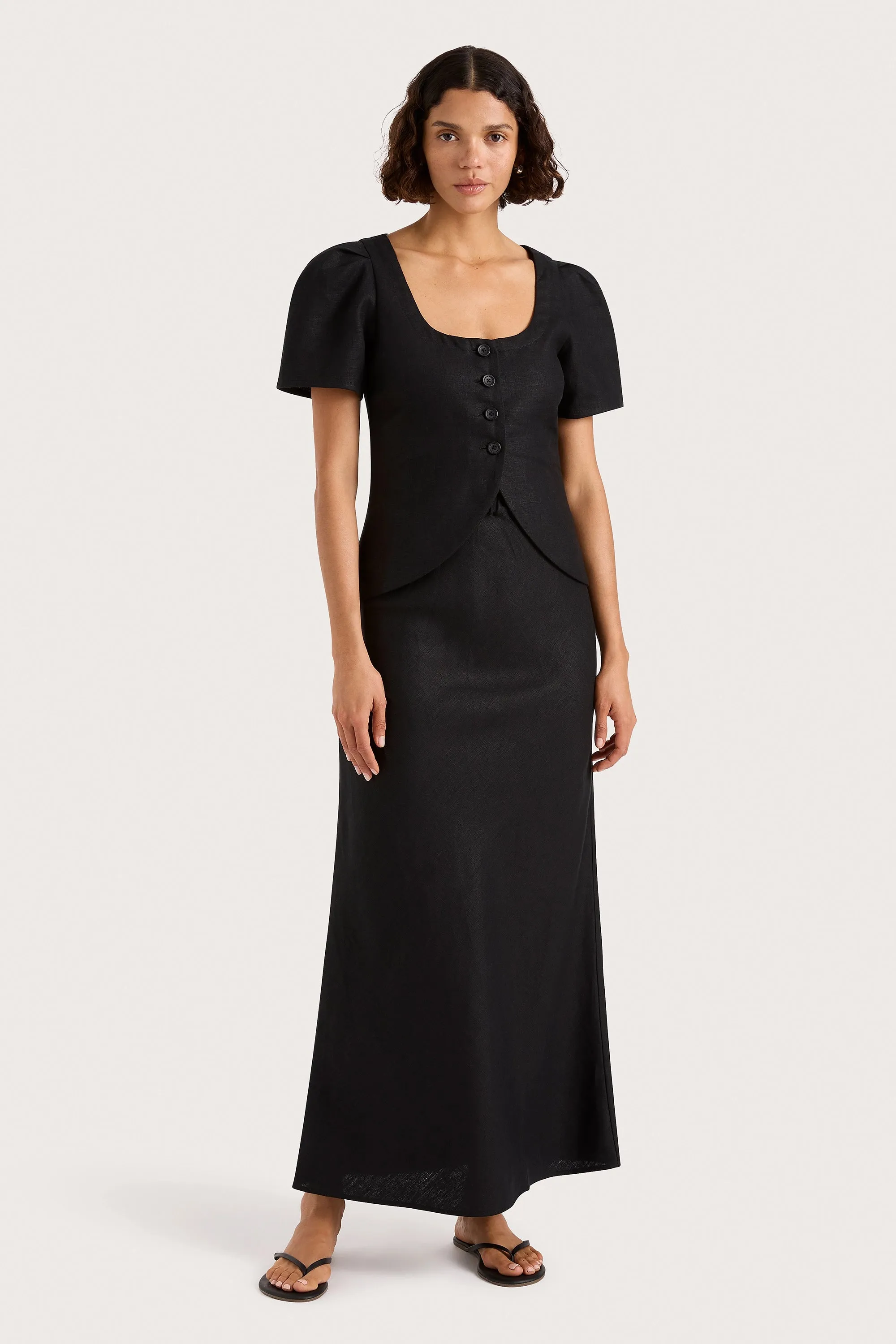 Faye Skirt Black sold by Faithfull the Brand product image thumbnail 5