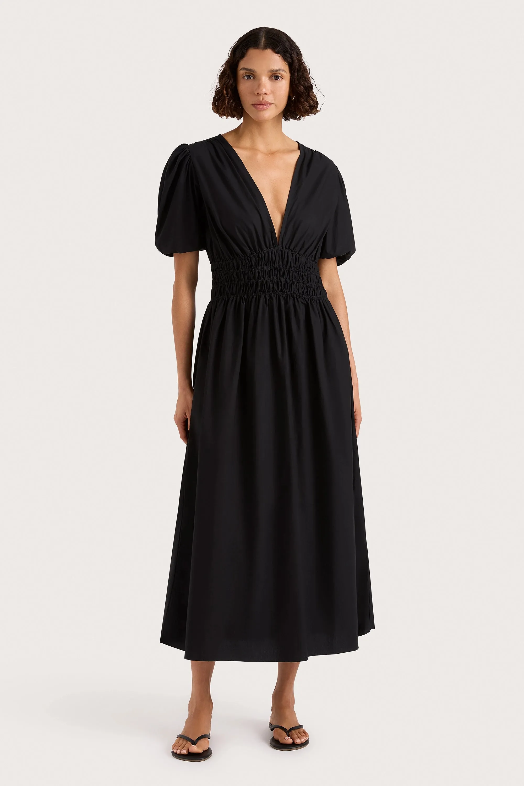 Grace Midi Dress Black sold by Faithfull the Brand